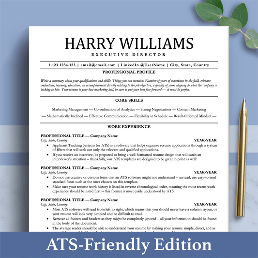 ATS Resume Template Bundle (Applicant Tracking System-Friendly) - The Art of Resume