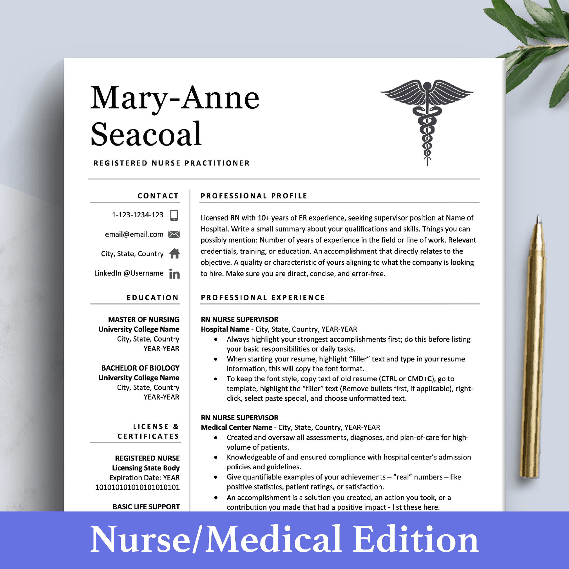 Nurse Student CV Resume Builder | Doctor CV with Resume Writing Guide (FREE) - The Art of Resume