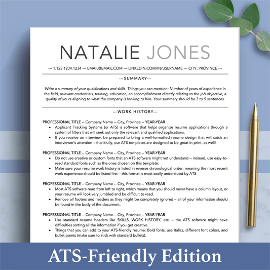 ATS-Friendly Resume | Modern CV Template | FREE Resume Guide - The Art of Resume