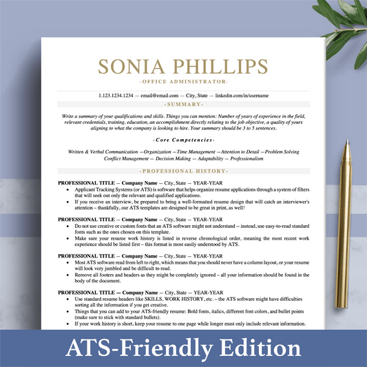 ATS Friendly Resume | Resume CV Design Bundle - The Art of Resume