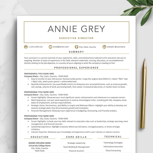 The Art of Resume Templates | Executive Resume CV Design Template Bundle