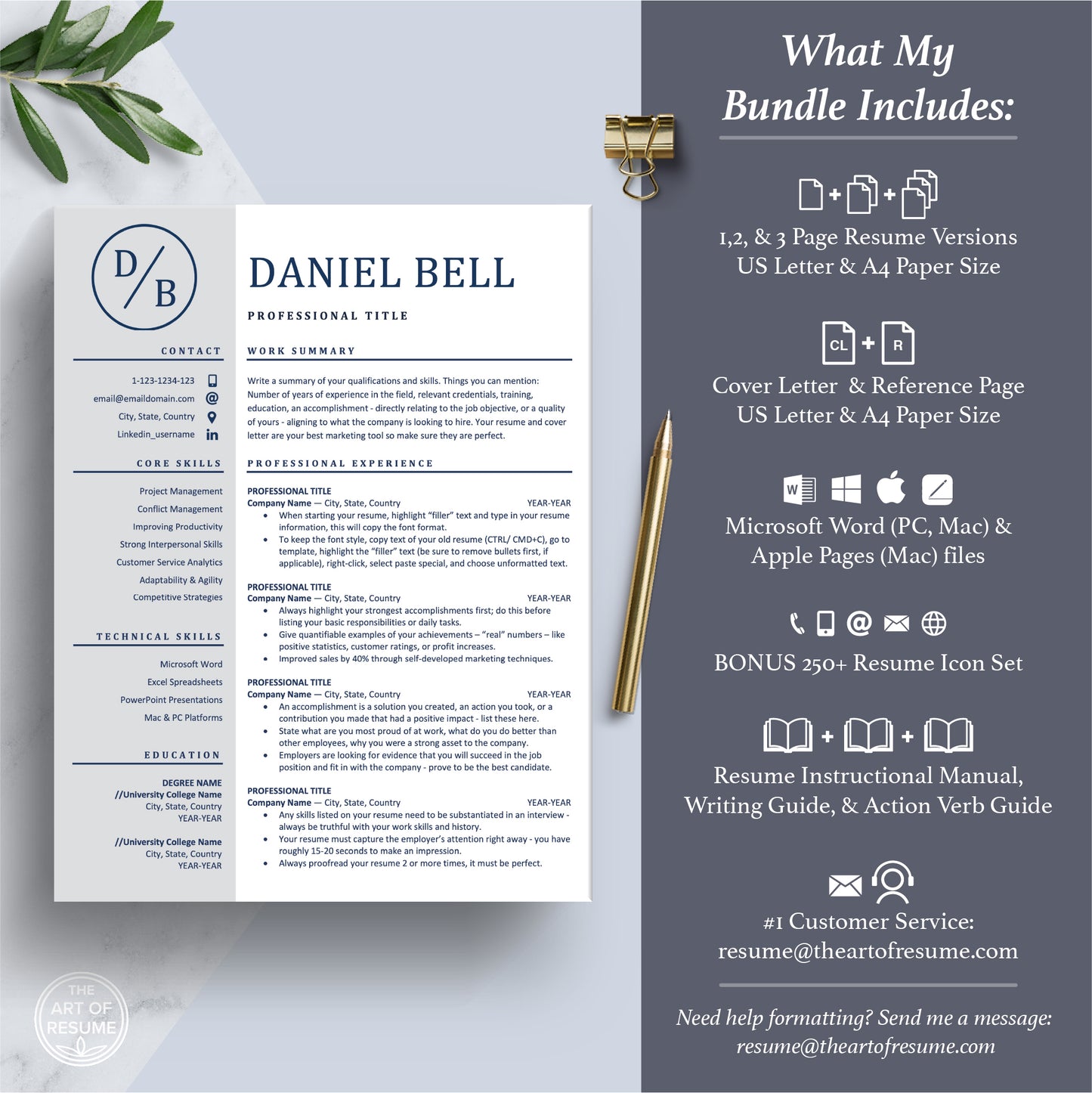 Executive Resume Design | Professional Resume CV - The Art of Resume
