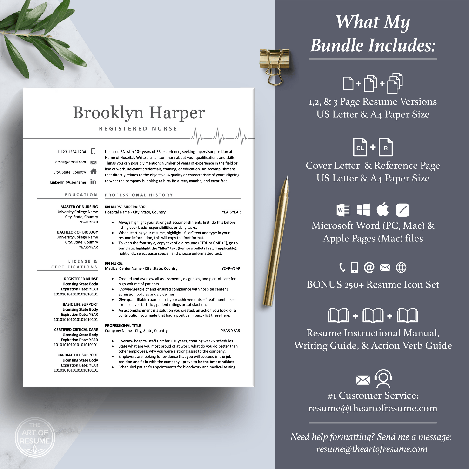 Nurse Resume Designs | Medical CV | Physician Cover Letter - The Art of Resume