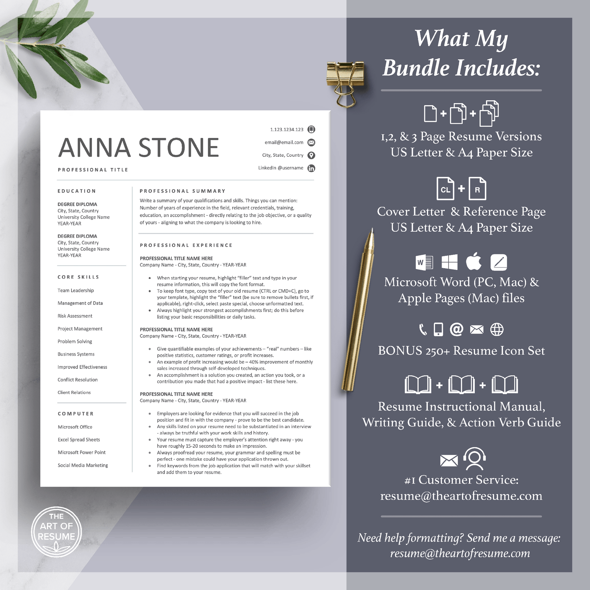 Simple Resume Design Builder | FREE Resume Writing Guide - The Art of Resume