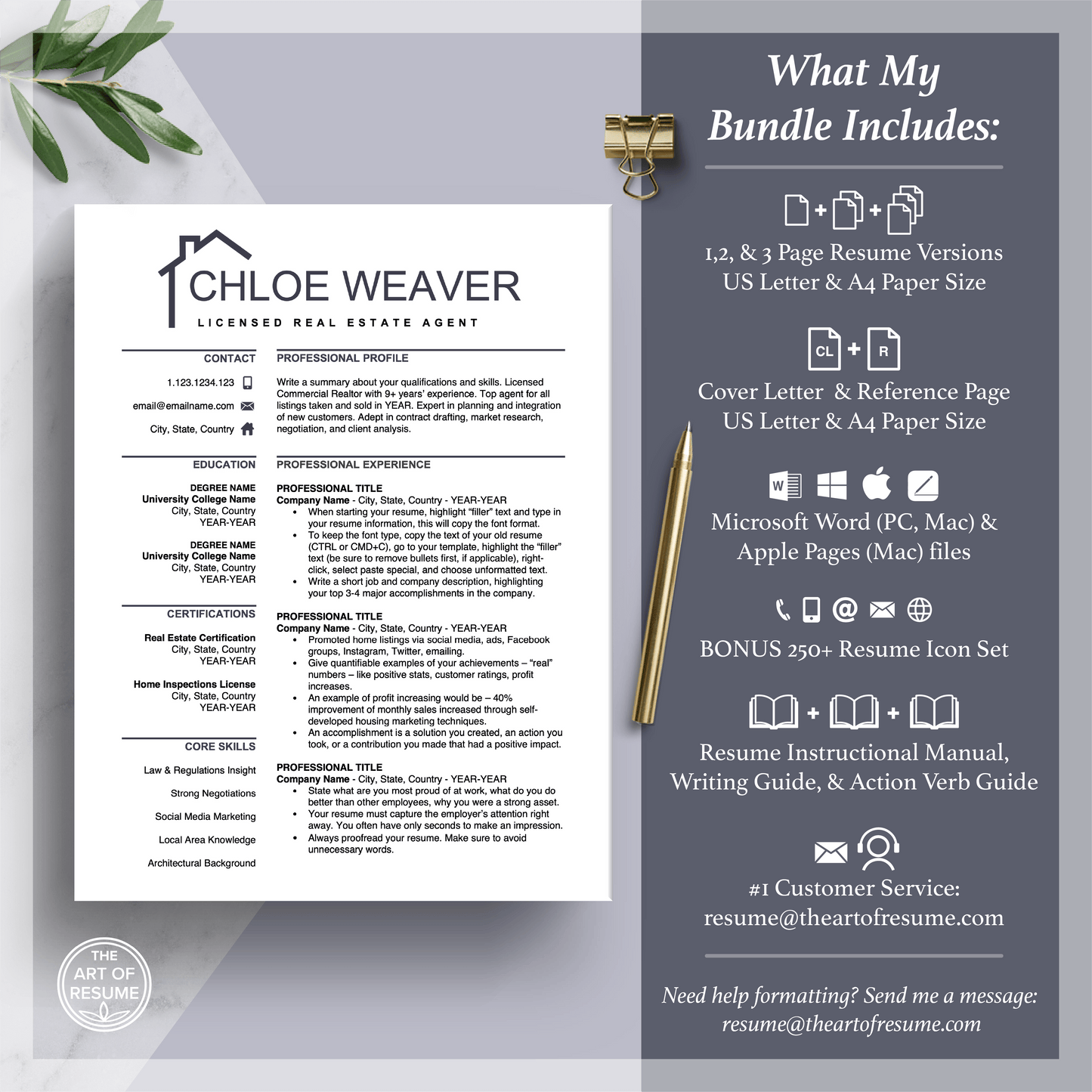 Real Estate Agent Resume | Realtor CV Resumes | Free Cover Letter - The Art of Resume
