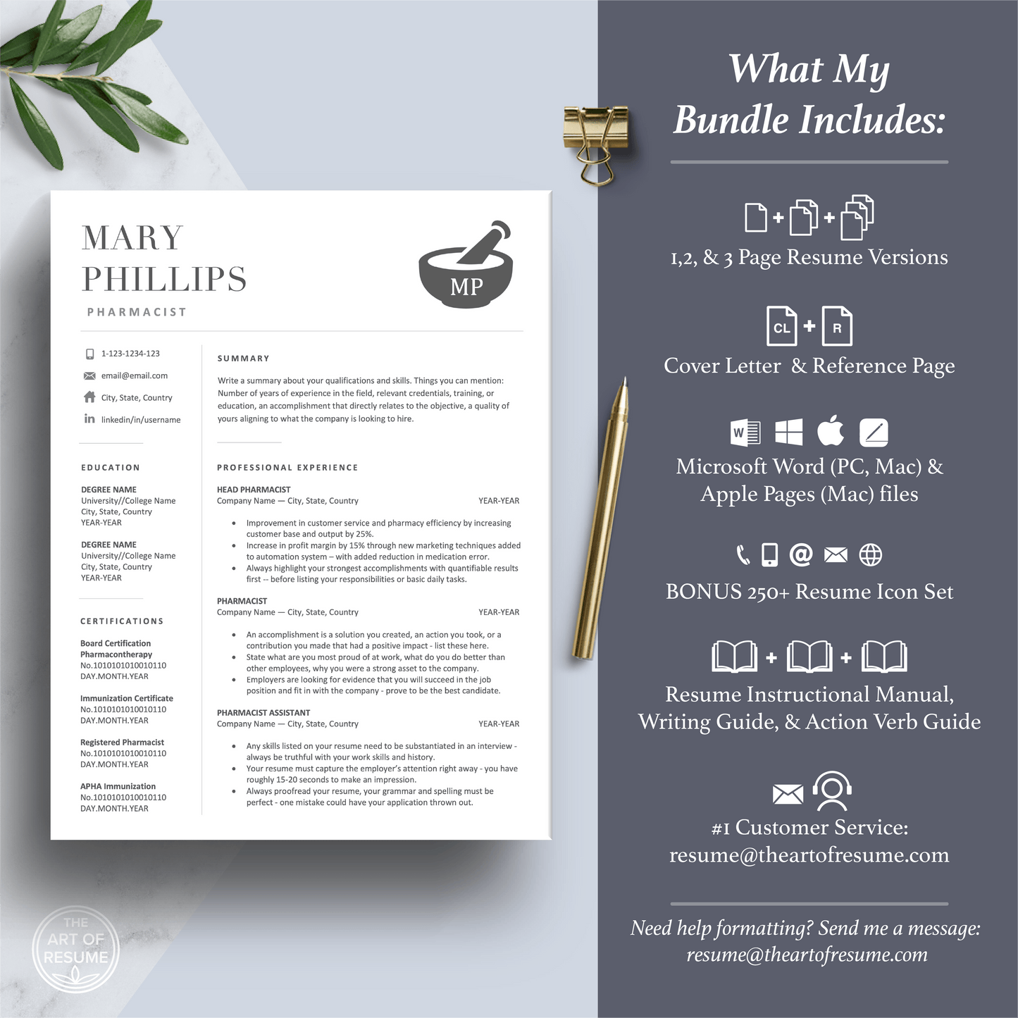 Pharmacist Resume | Pharmacy CV | Medical Resume - The Art of Resume