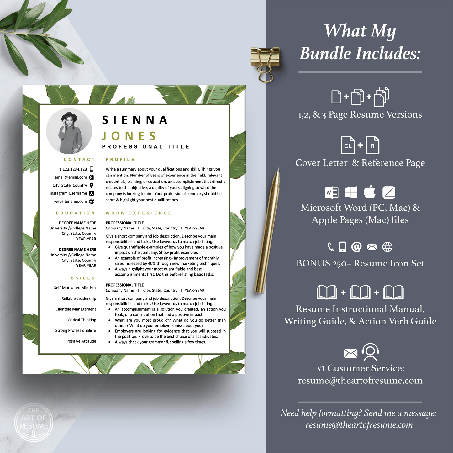 Creative Resume Builder | Resume for Fashion, Art Teacher, Florist, Interior Design - The Art of Resume