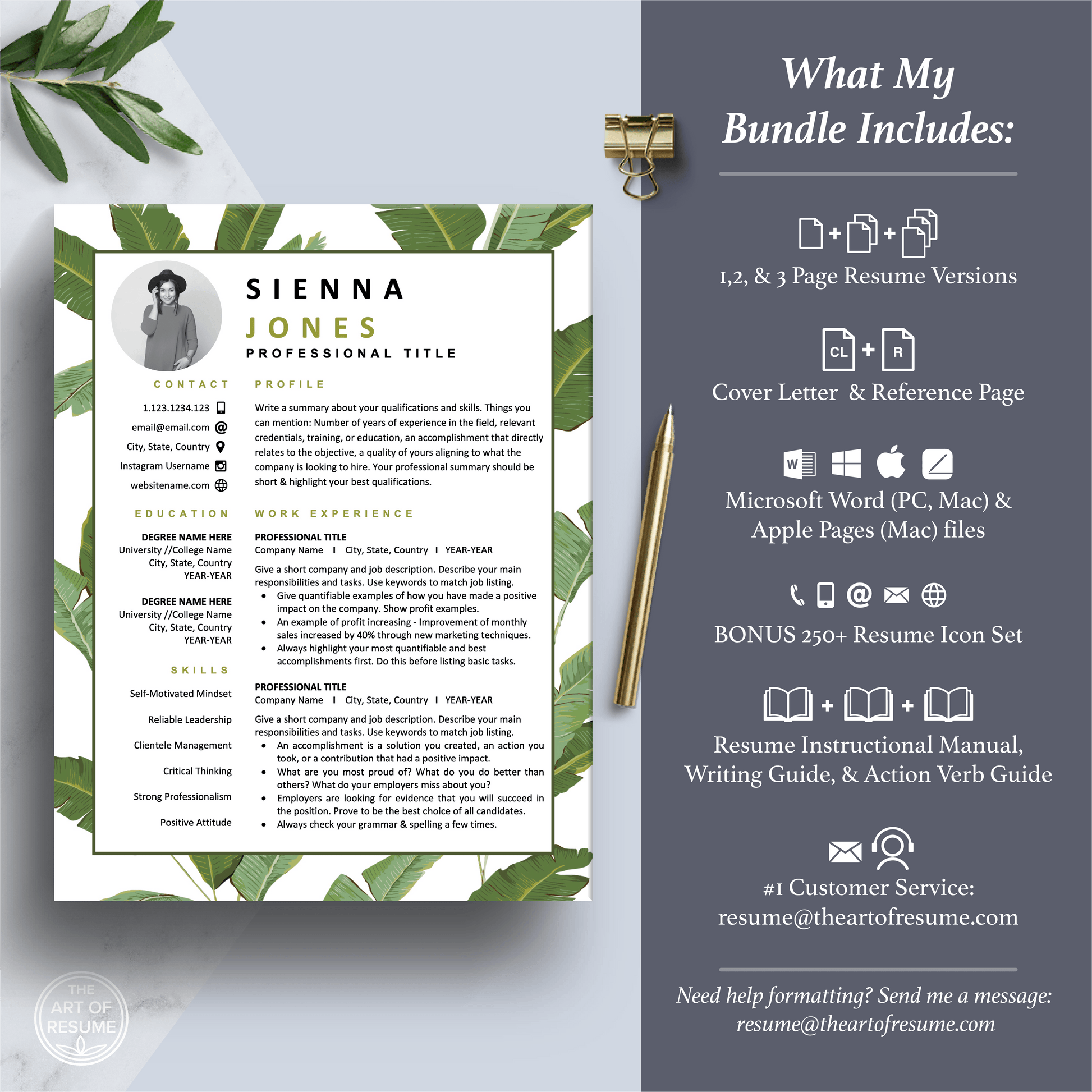 Creative Resume Builder | Resume for Fashion, Art Teacher, Florist, Interior Design - The Art of Resume