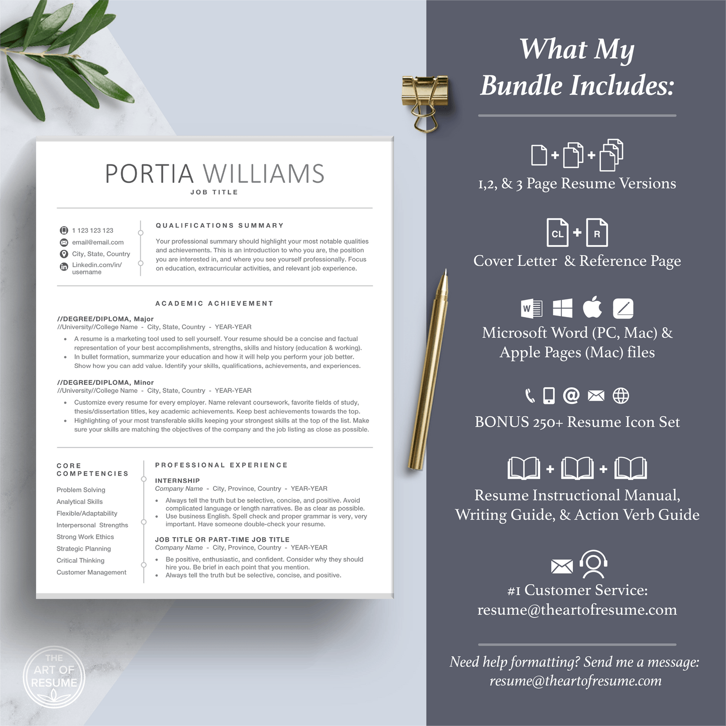 Resume Template for Student | Modern Resume Format for No Experience - The Art of Resume