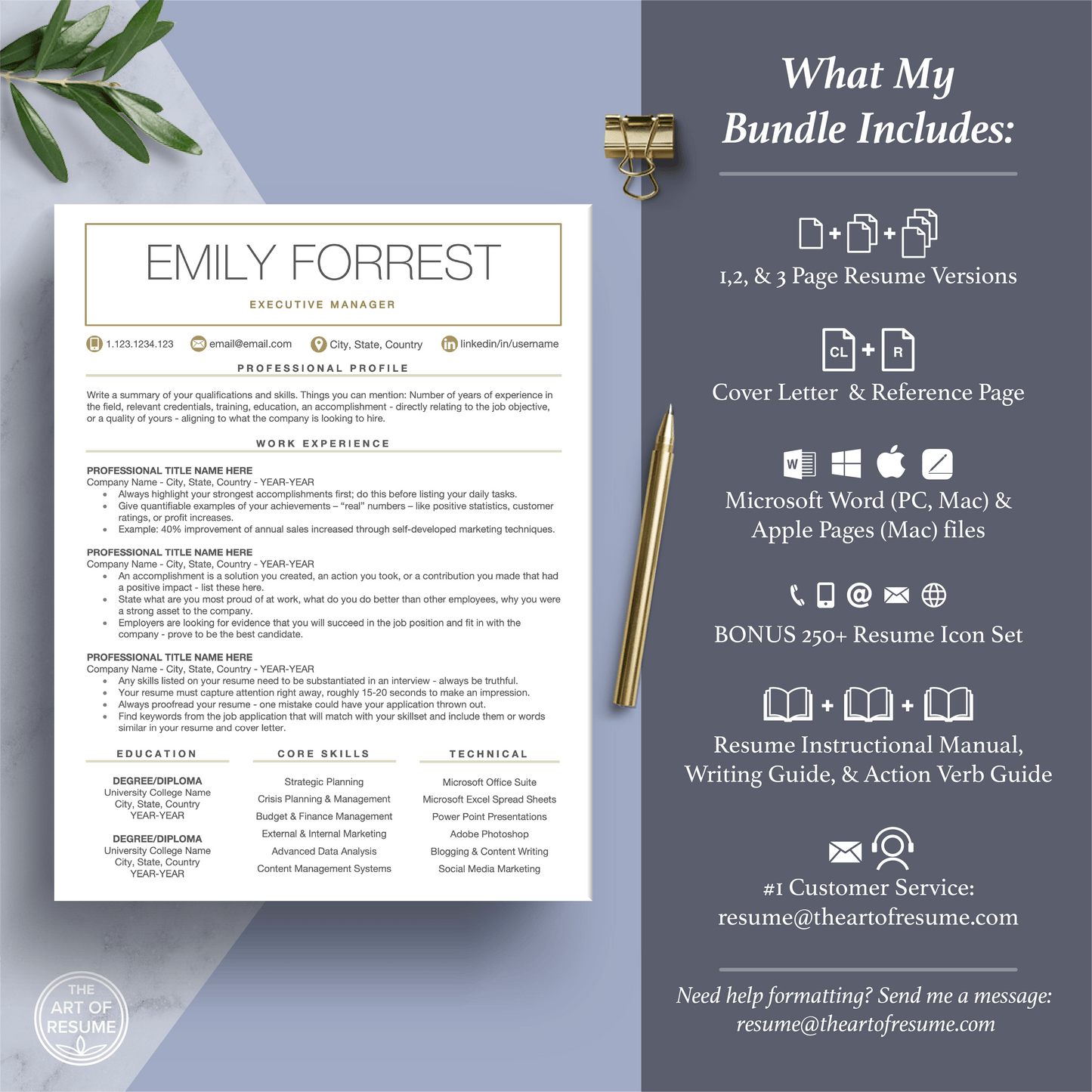 Modern Resume Templates | Professional Resume Design Download - The Art of Resume