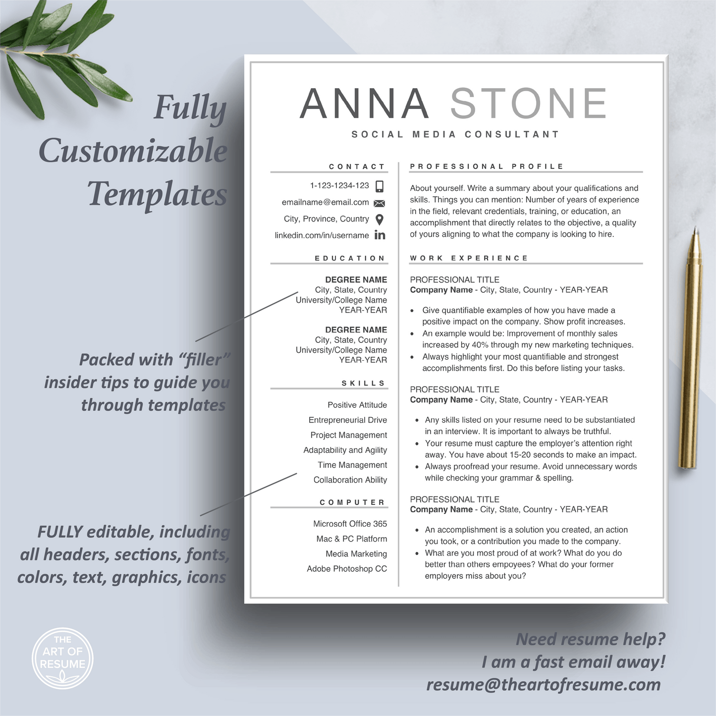 Simple Resume | Professional Resume | Free Resume Writing Guide - The Art of Resume