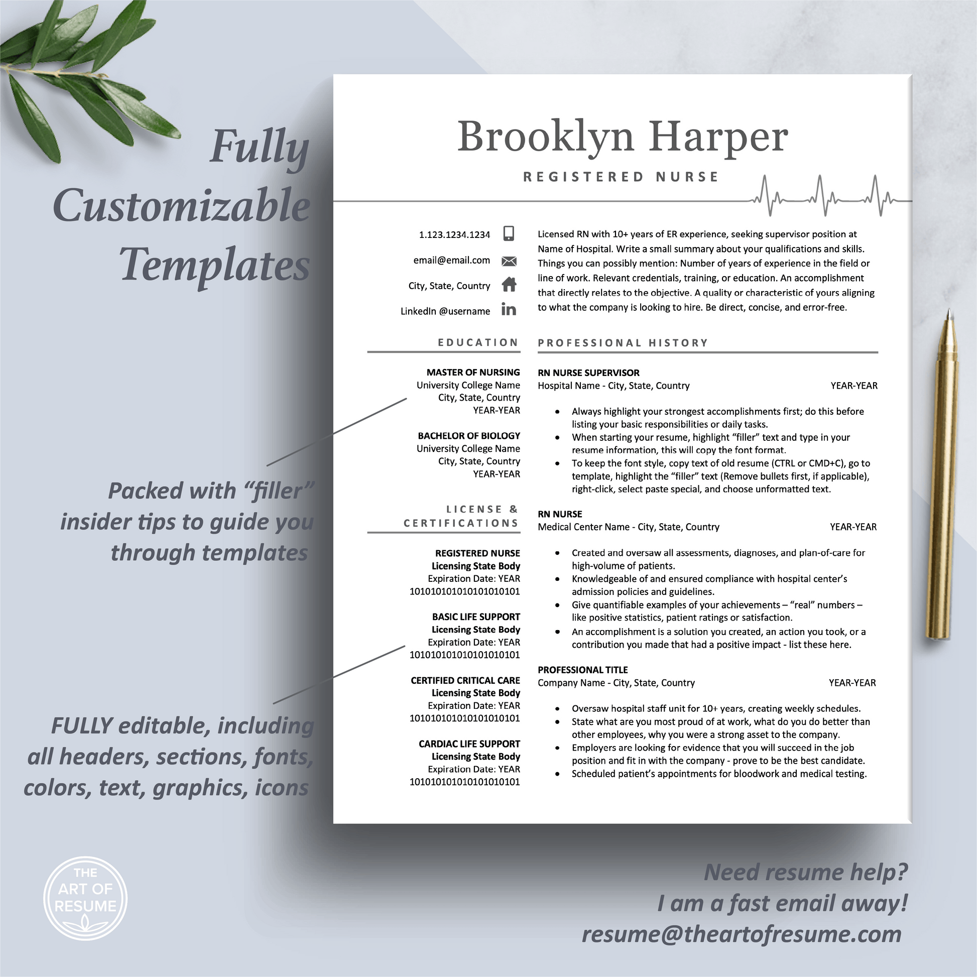 Nurse Resume Designs | Medical CV | Physician Cover Letter - The Art of Resume