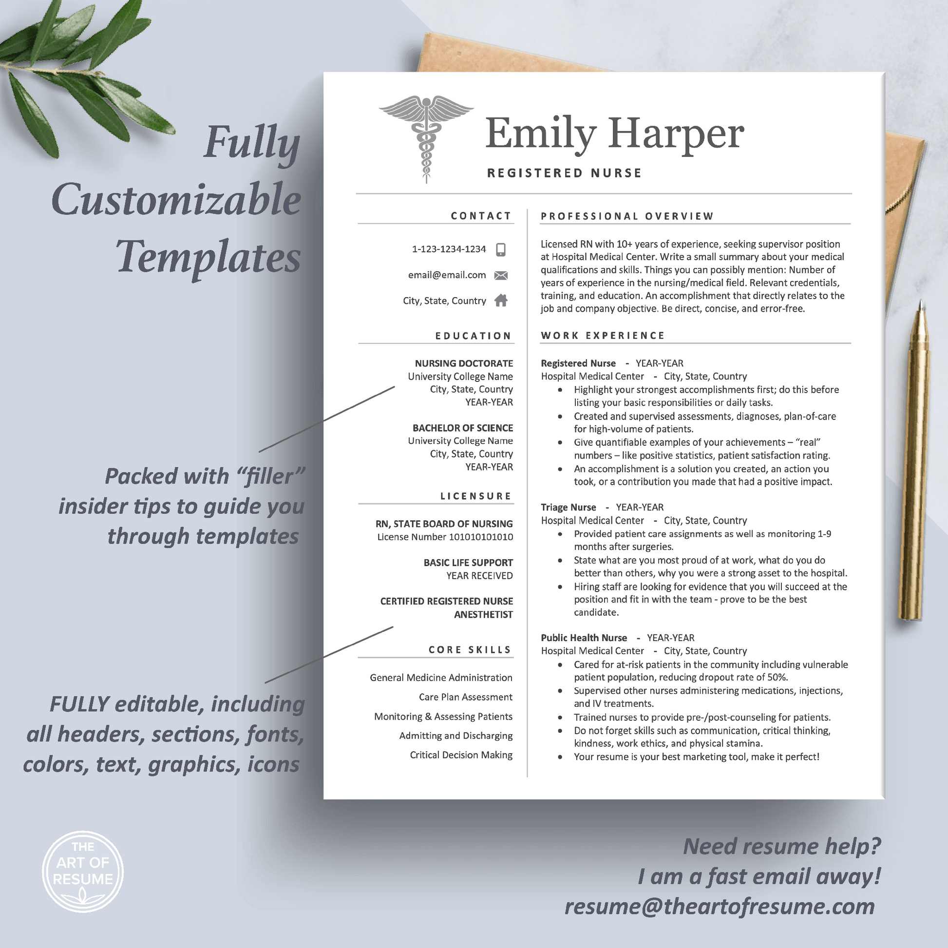 Registered Nurse Resume CV | Doctor Resume | Medical Student Resume - The Art of Resume
