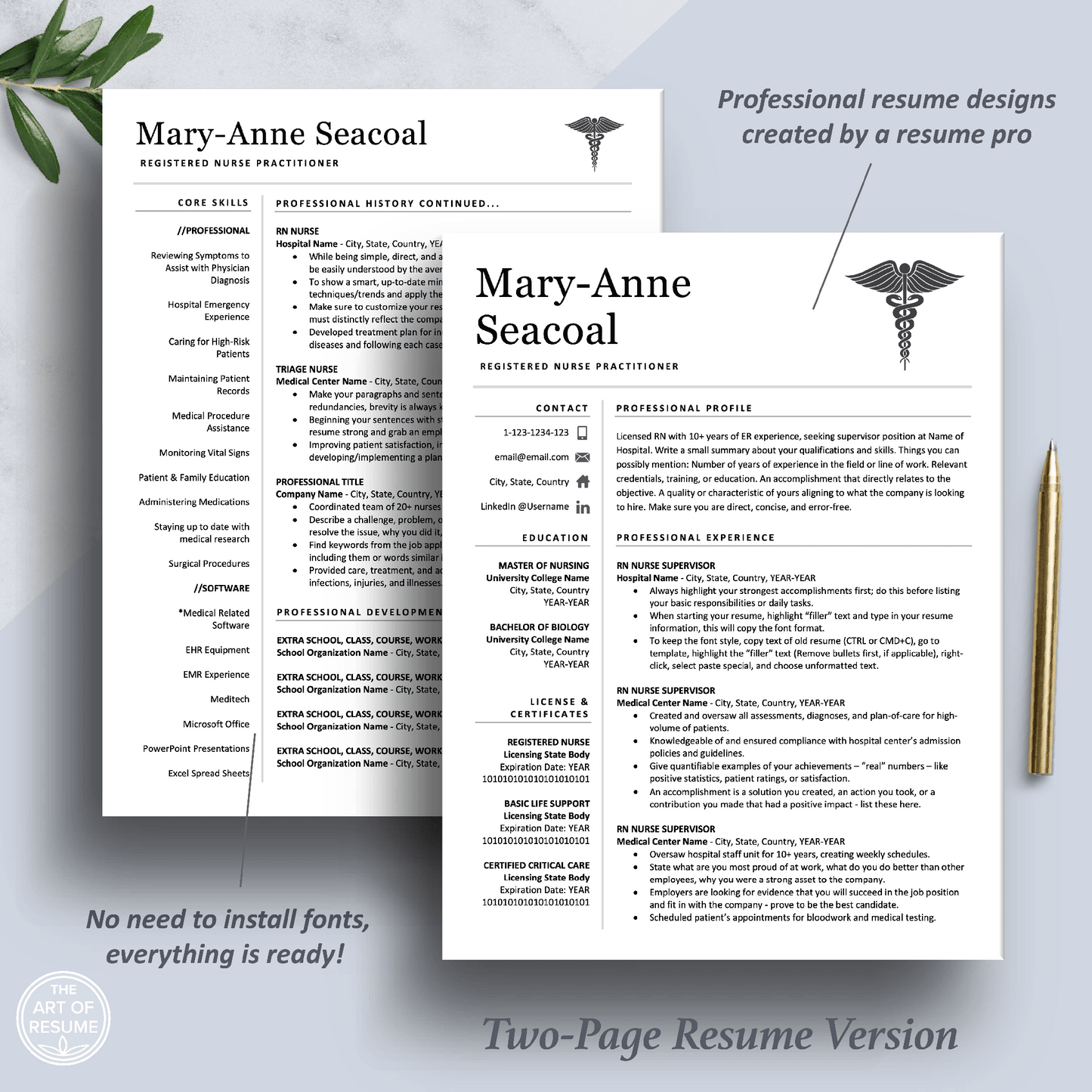 Nurse Student CV Resume Builder | Doctor CV with Resume Writing Guide (FREE) - The Art of Resume