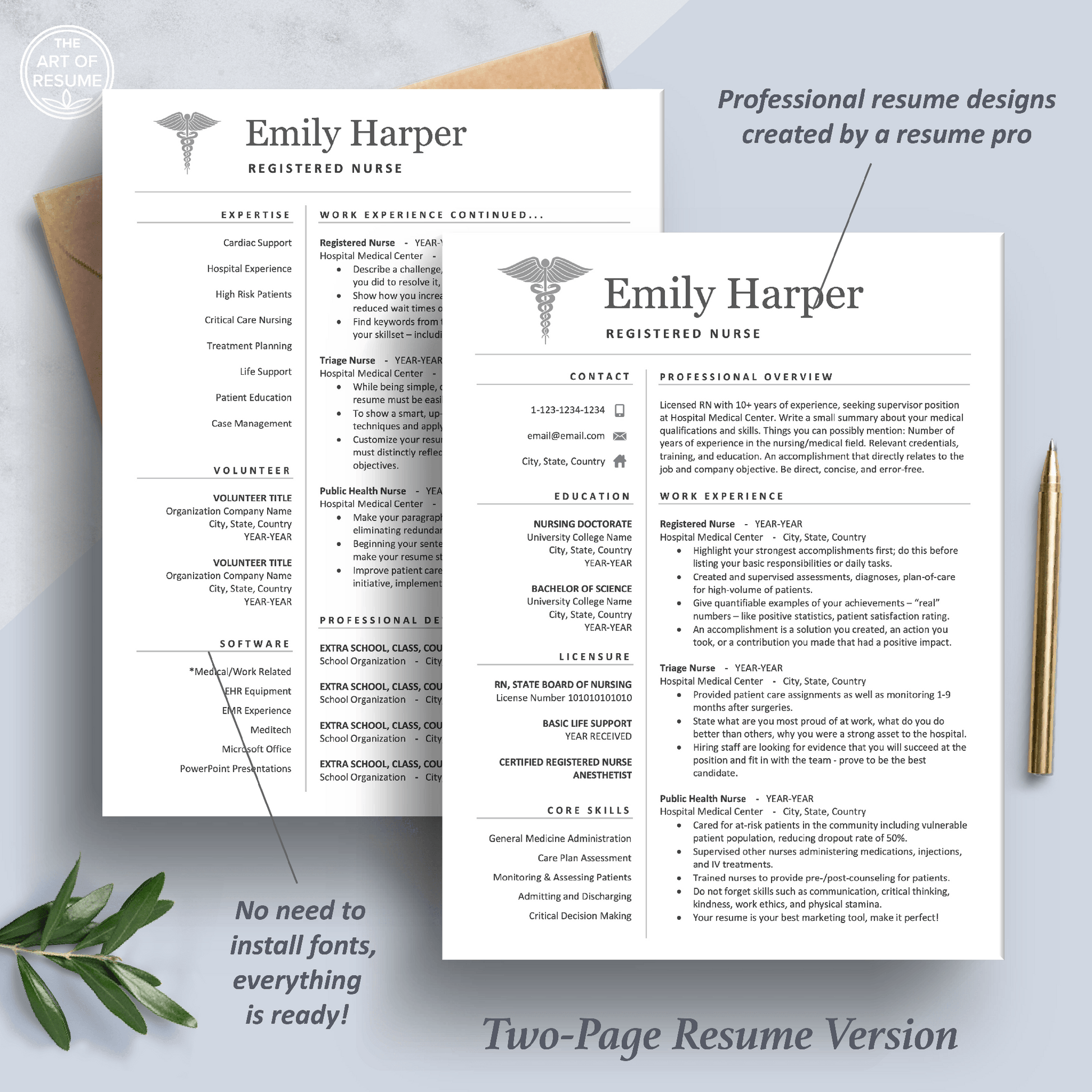 Registered Nurse Resume CV | Doctor Resume | Medical Student Resume - The Art of Resume
