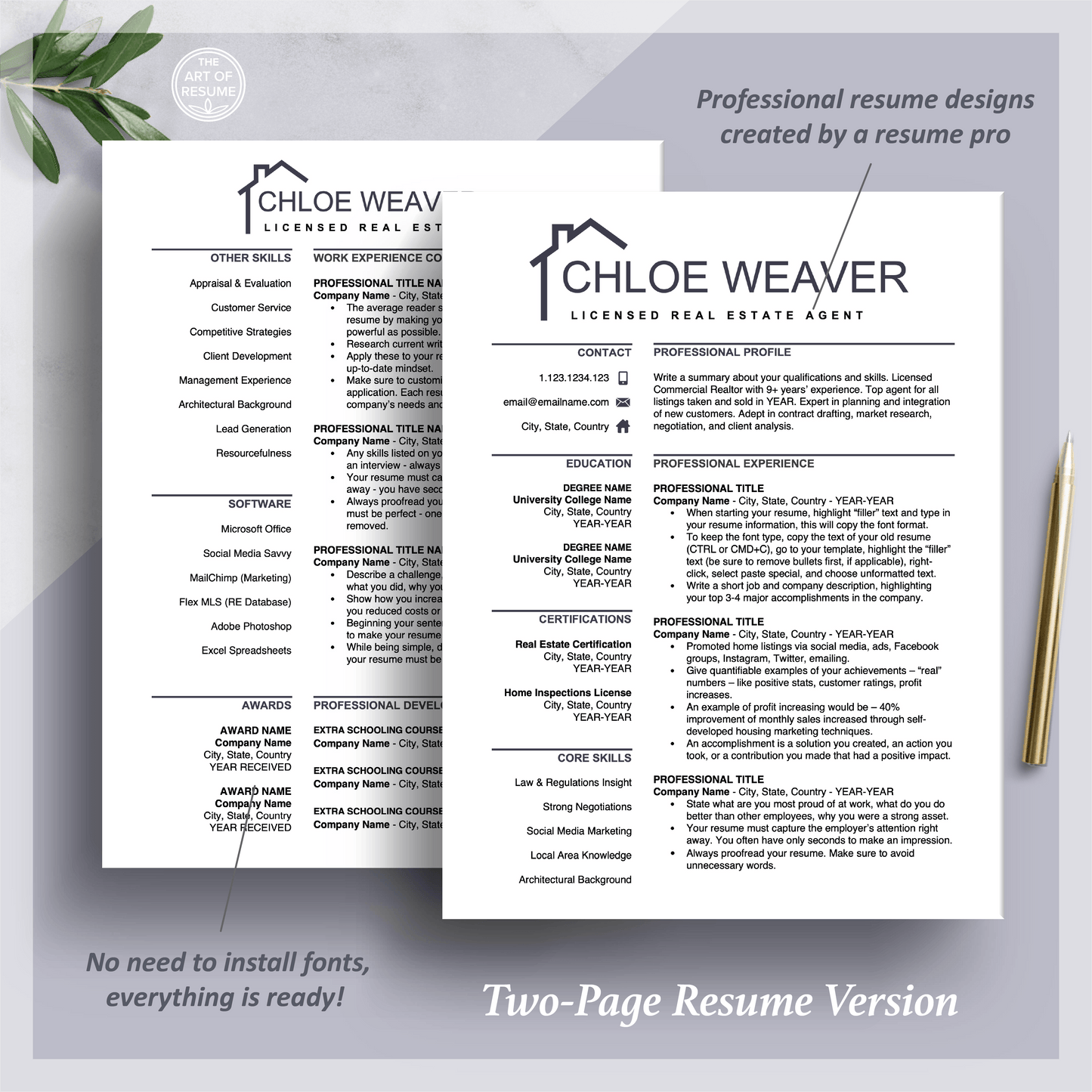 Real Estate Agent Resume | Realtor CV Resumes | Free Cover Letter - The Art of Resume