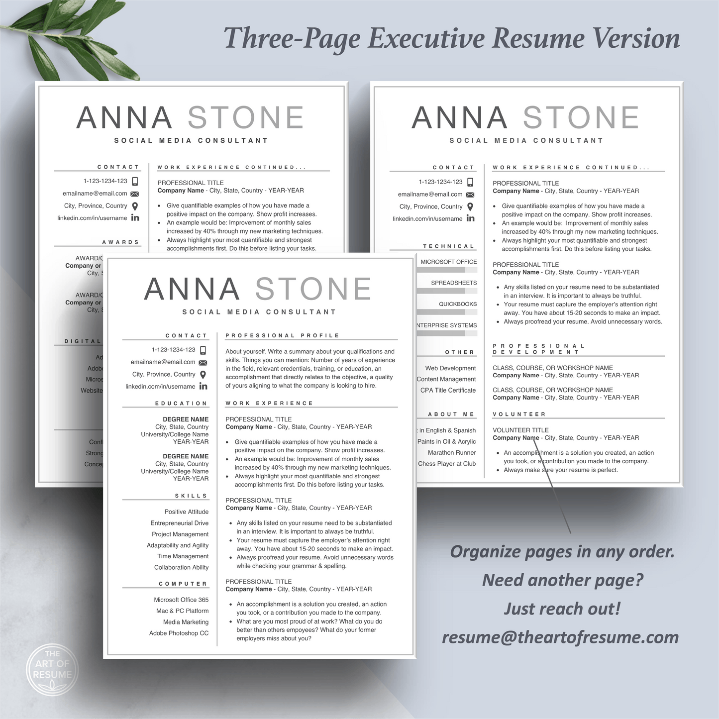 Simple Resume | Professional Resume | Free Resume Writing Guide - The Art of Resume