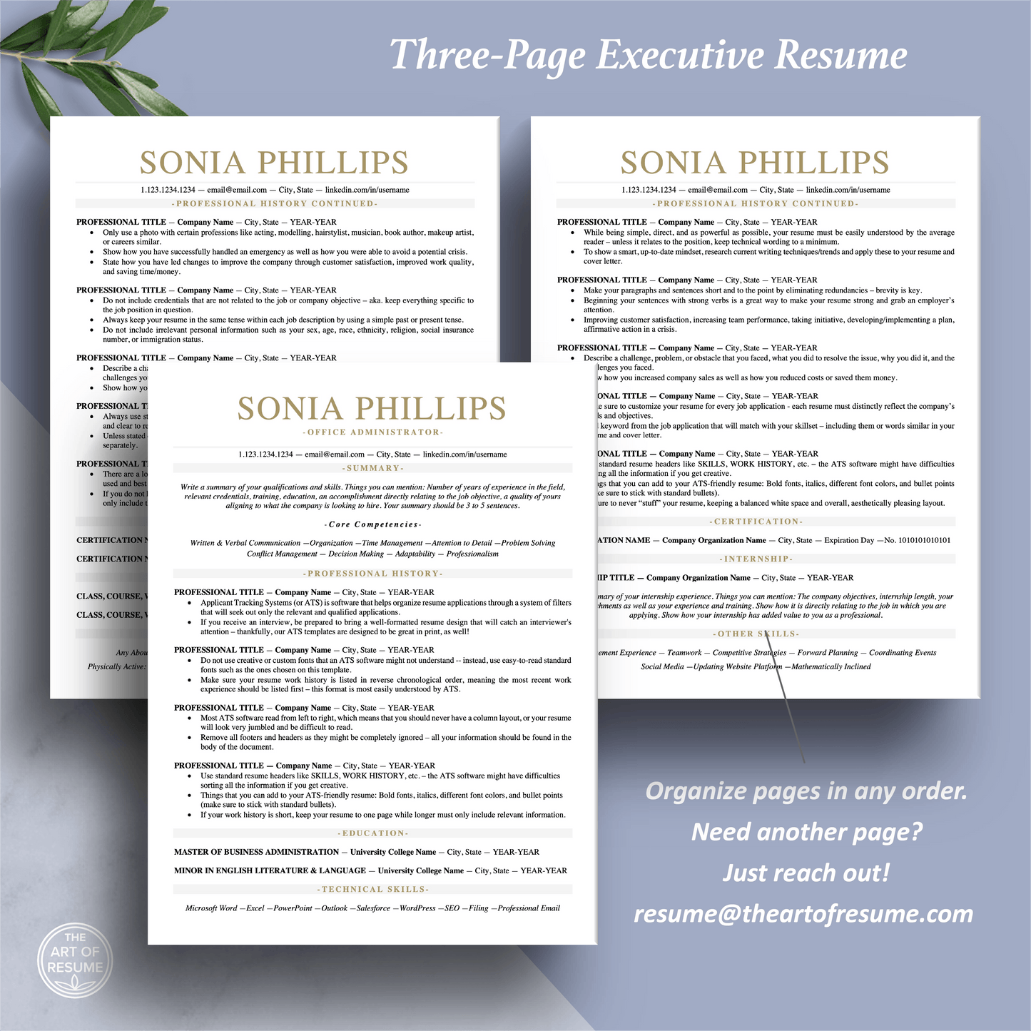 ATS Friendly Resume | Resume CV Design Bundle - The Art of Resume