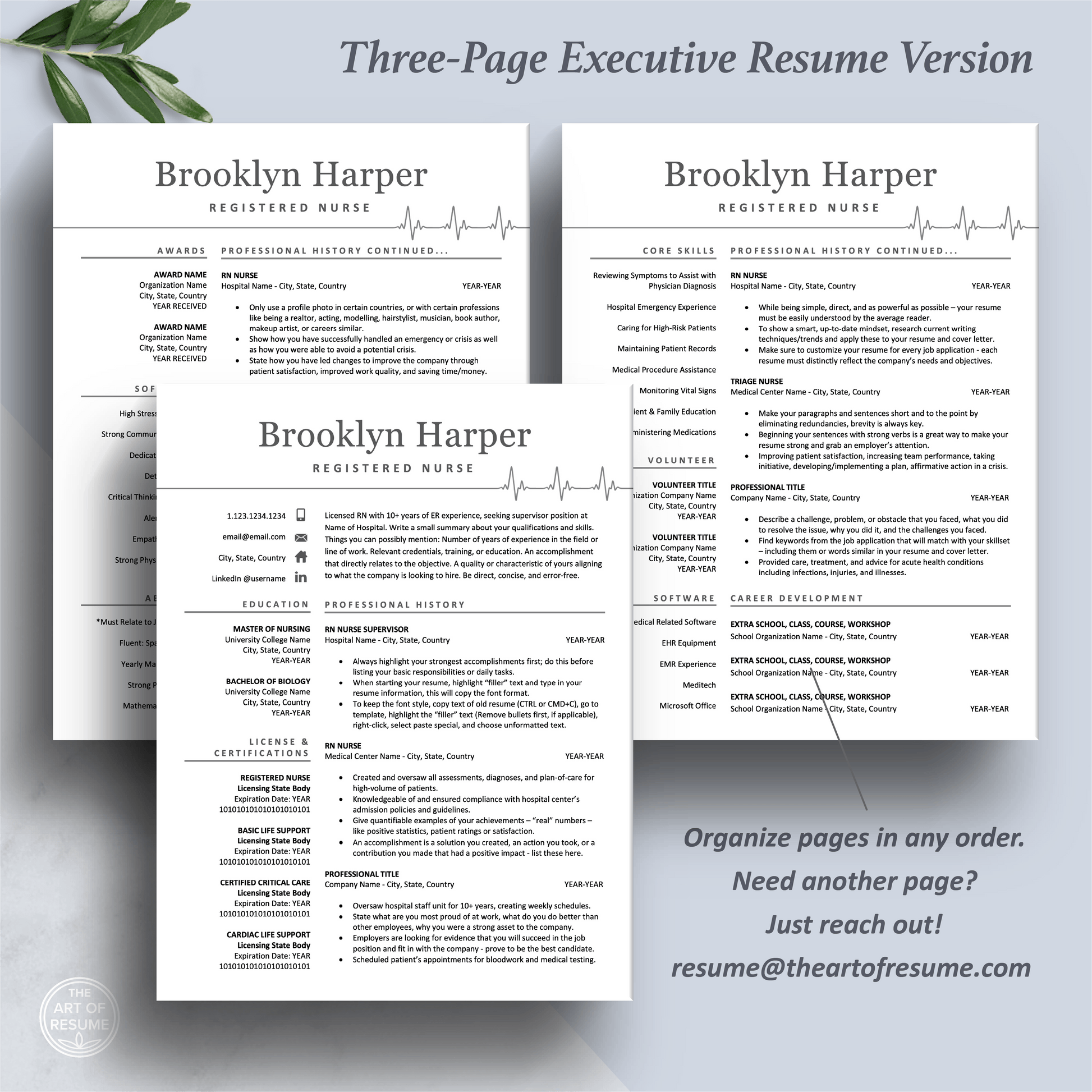Nurse Resume Designs | Medical CV | Physician Cover Letter - The Art of Resume