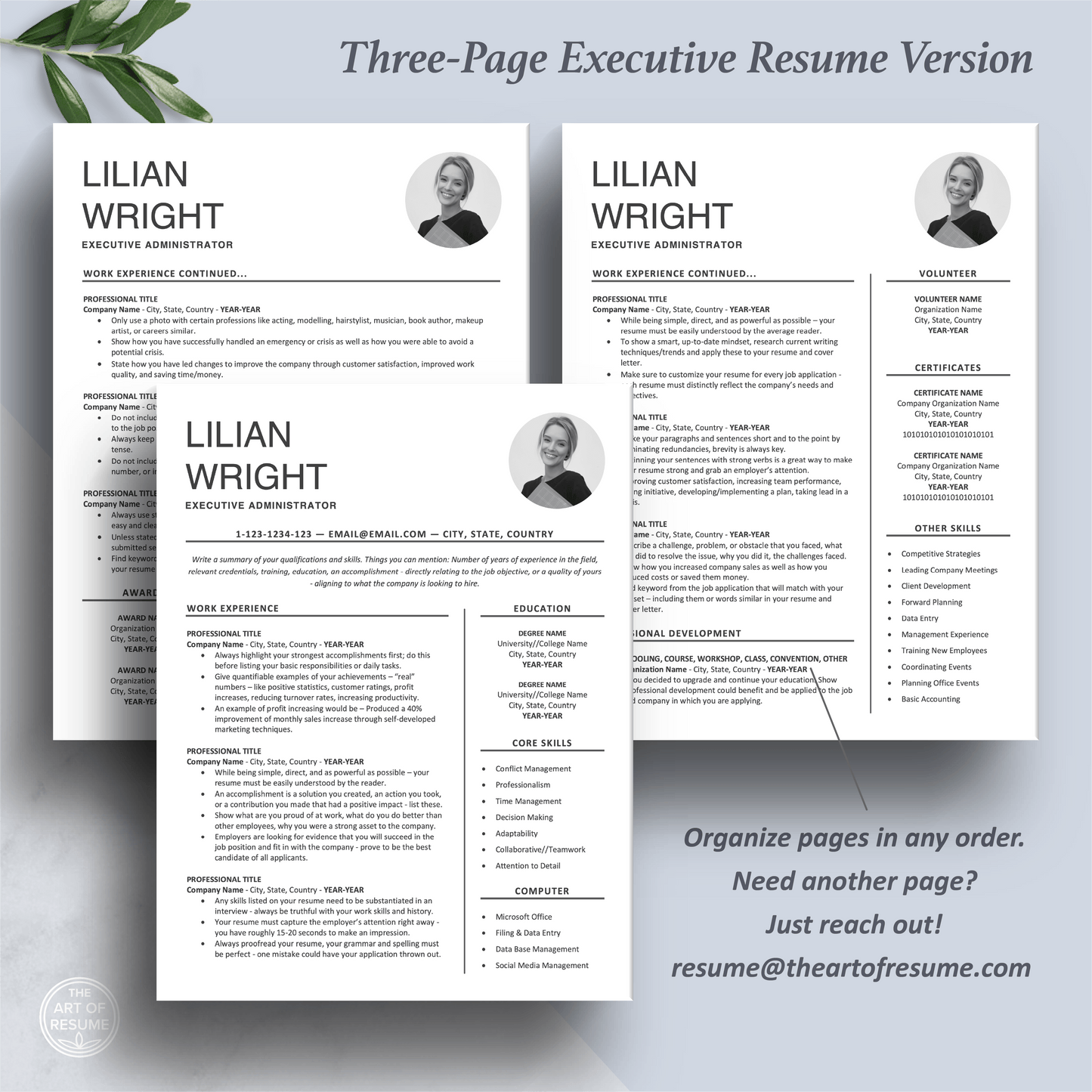 Professional Resume with Photo | Modern Resume with Profile Picture - The Art of Resume