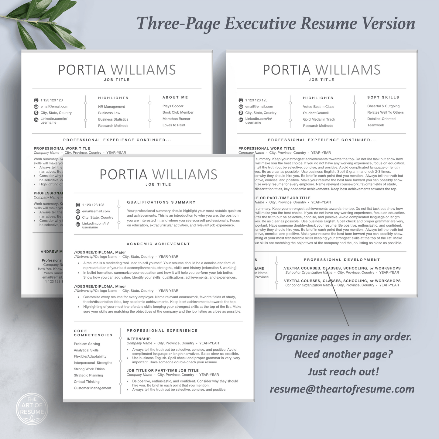 Resume Template for Student | Modern Resume Format for No Experience - The Art of Resume