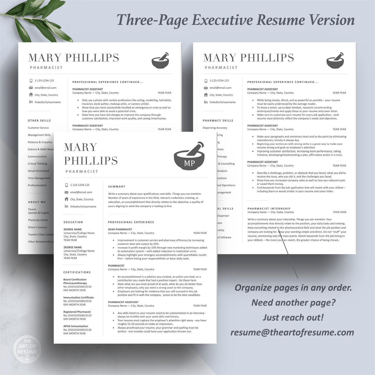 Pharmacist Resume | Pharmacy CV | Medical Resume - The Art of Resume