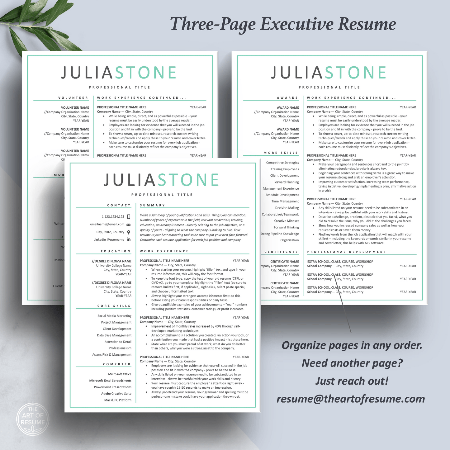 Professional Resume Templates | Free Resume Designs Included (Simple) - The Art of Resume