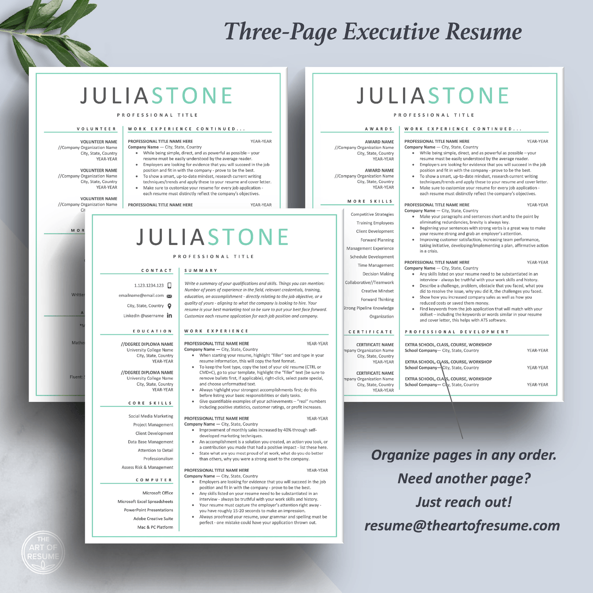Professional Resume Templates | Free Resume Designs Included (Simple) - The Art of Resume