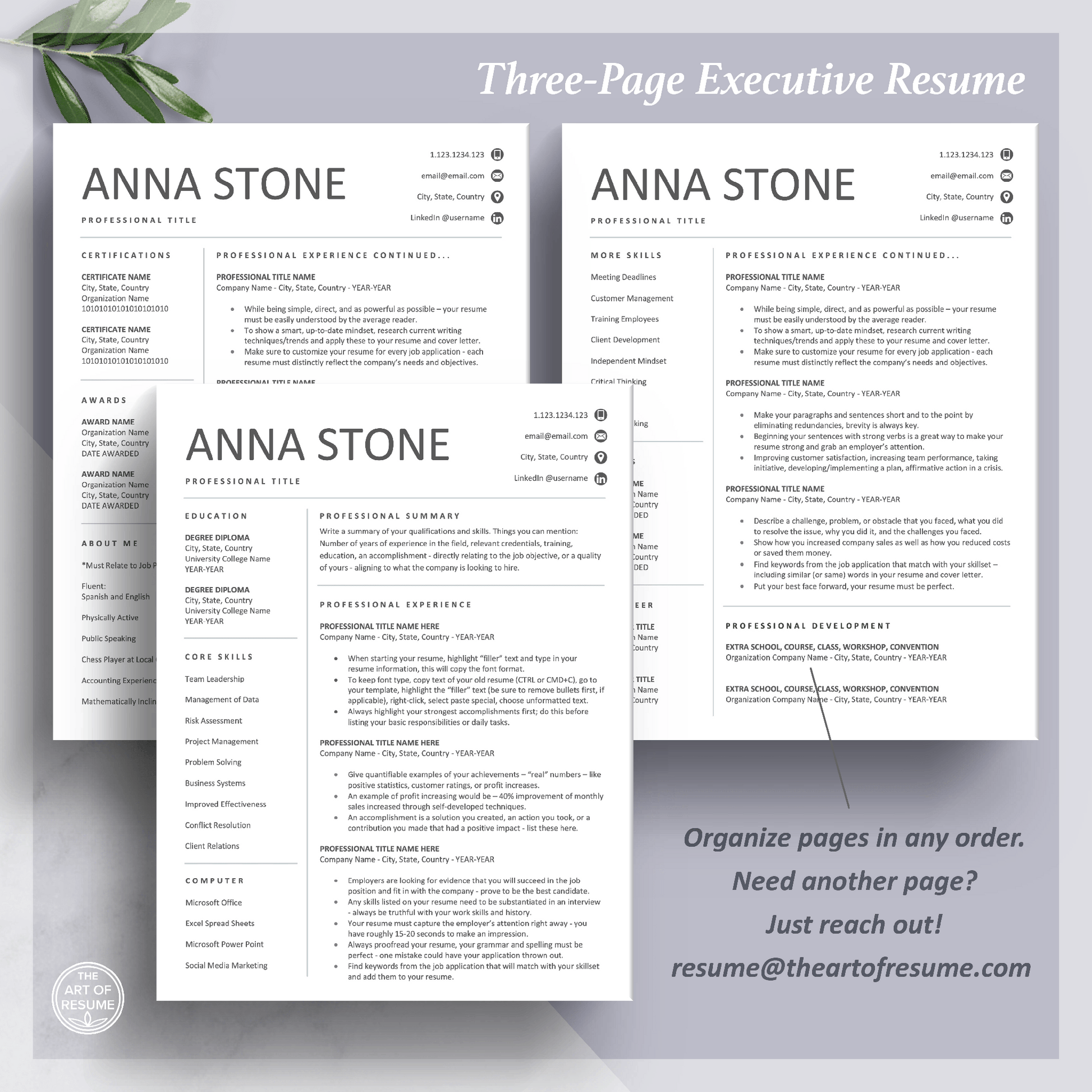 Simple Resume Design Builder | FREE Resume Writing Guide - The Art of Resume