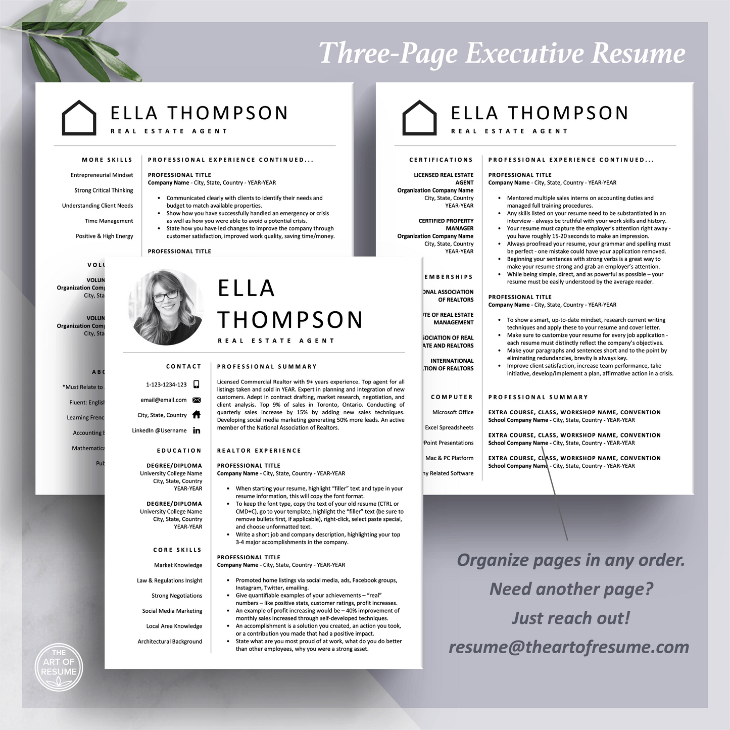 Modern Resume Bundle | Realtor, Architect - The Art of Resume