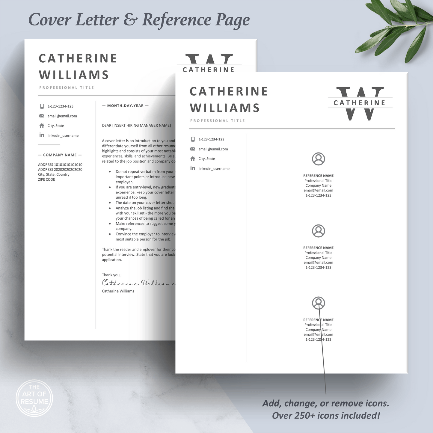 Simple Resume Template | Modern CV Design | Curriculum Vitae - The Art of Resume