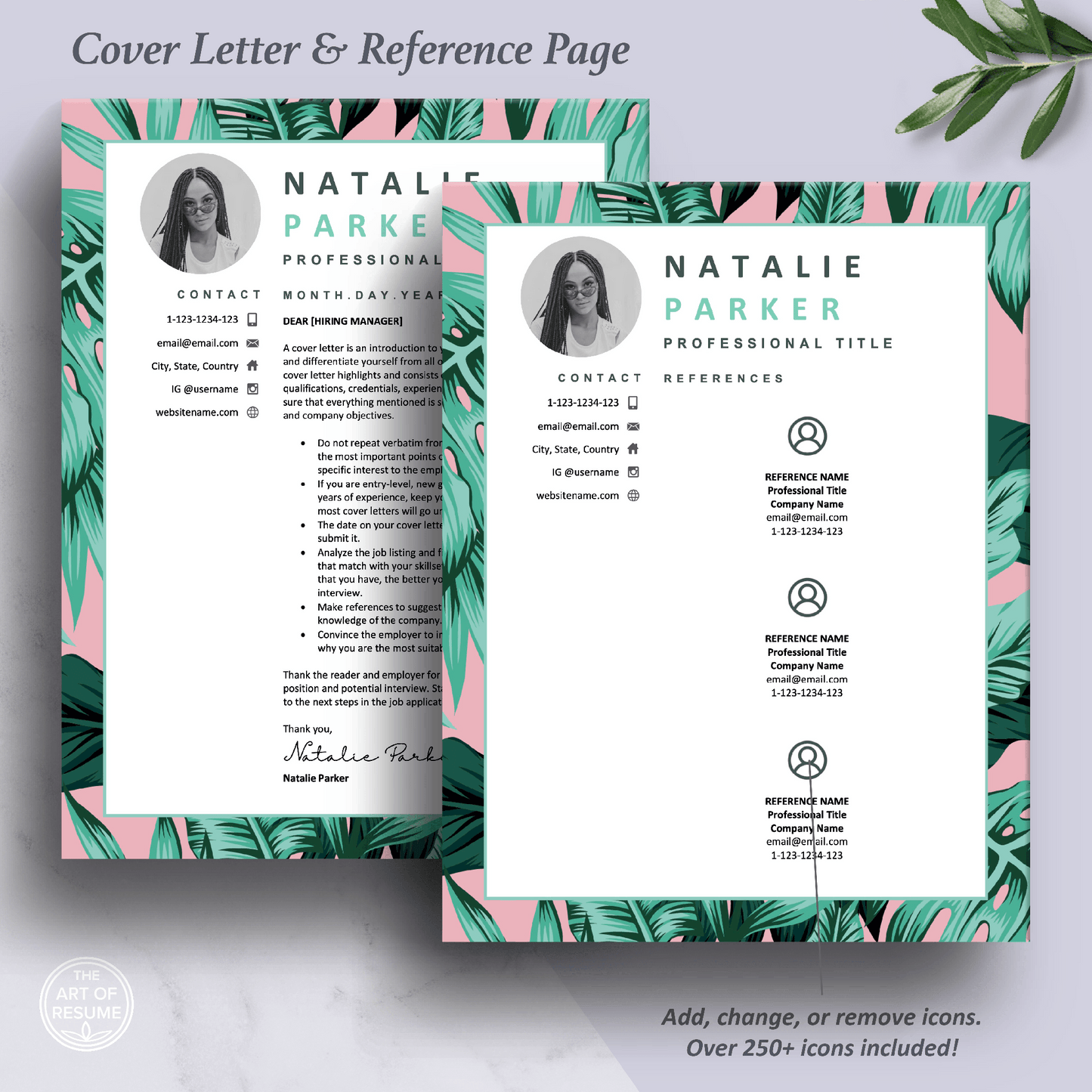 Creative Resume Templates with Photo | Custom Floral Resume Design - The Art of Resume