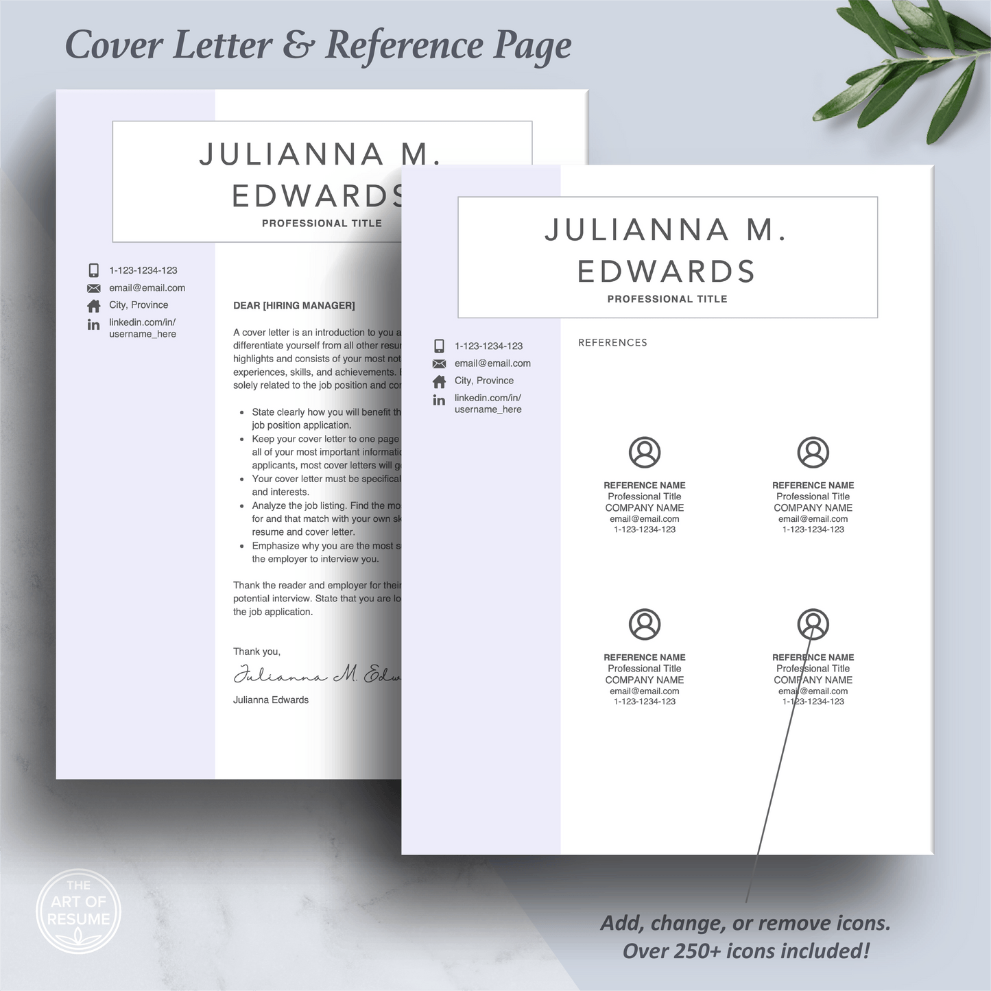 Professional Resume Template | Word & Pages | Free Cover Letter - The Art of Resume