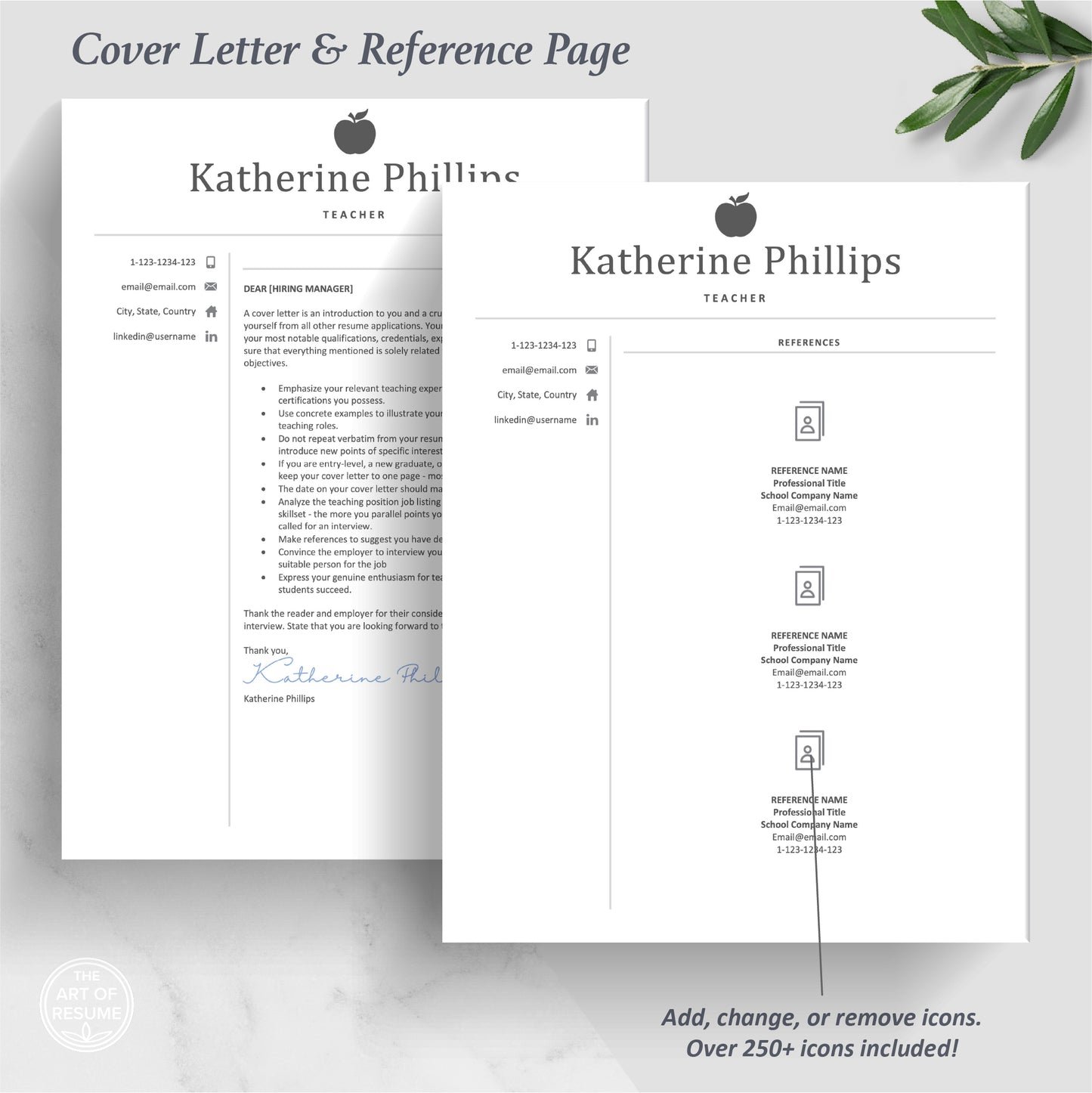 Teacher Resume Template | Teaching CV Template | Educator Resume - The Art of Resume