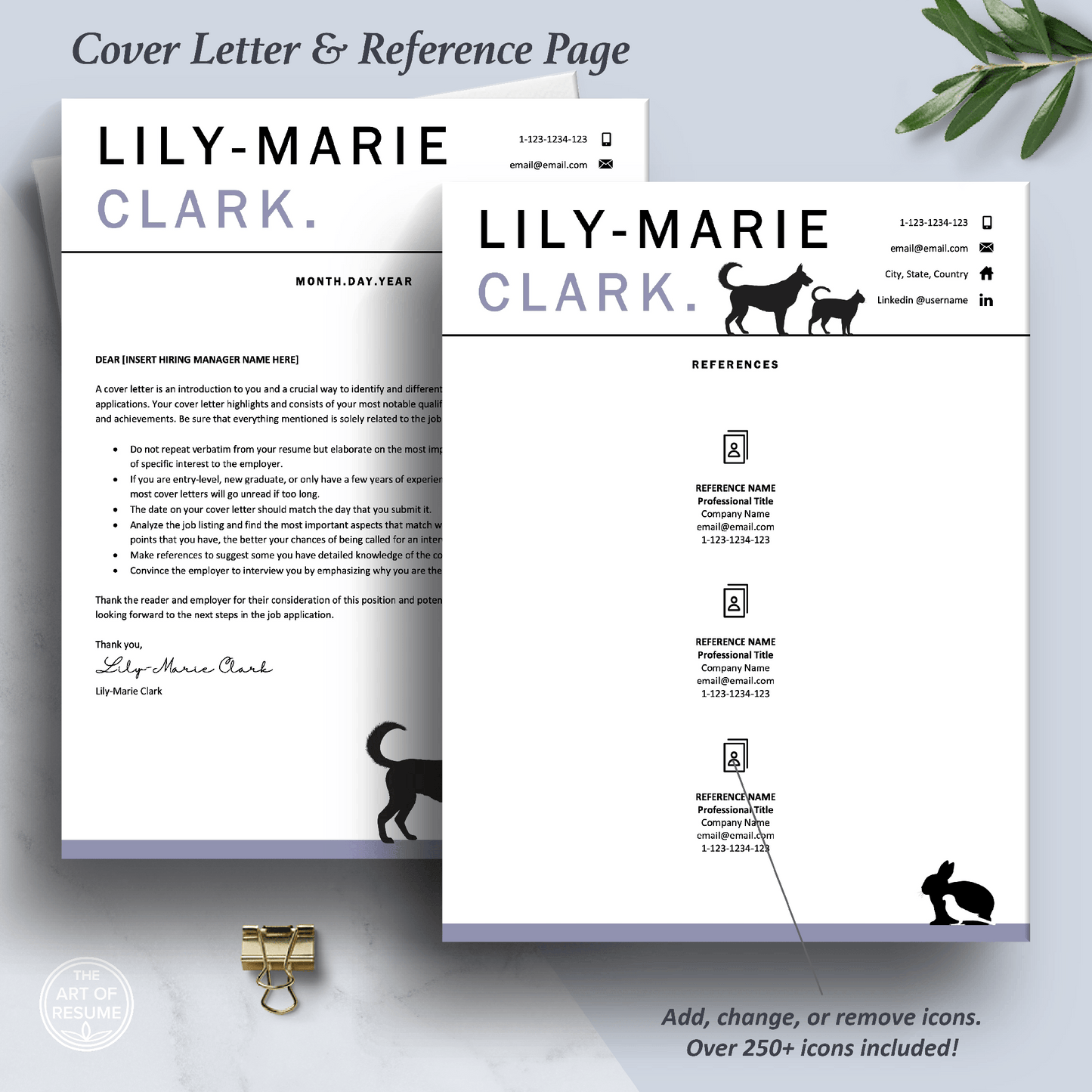 Veterinarian Resume Template | Vet Student | Animal Caretaker Resume - The Art of Resume