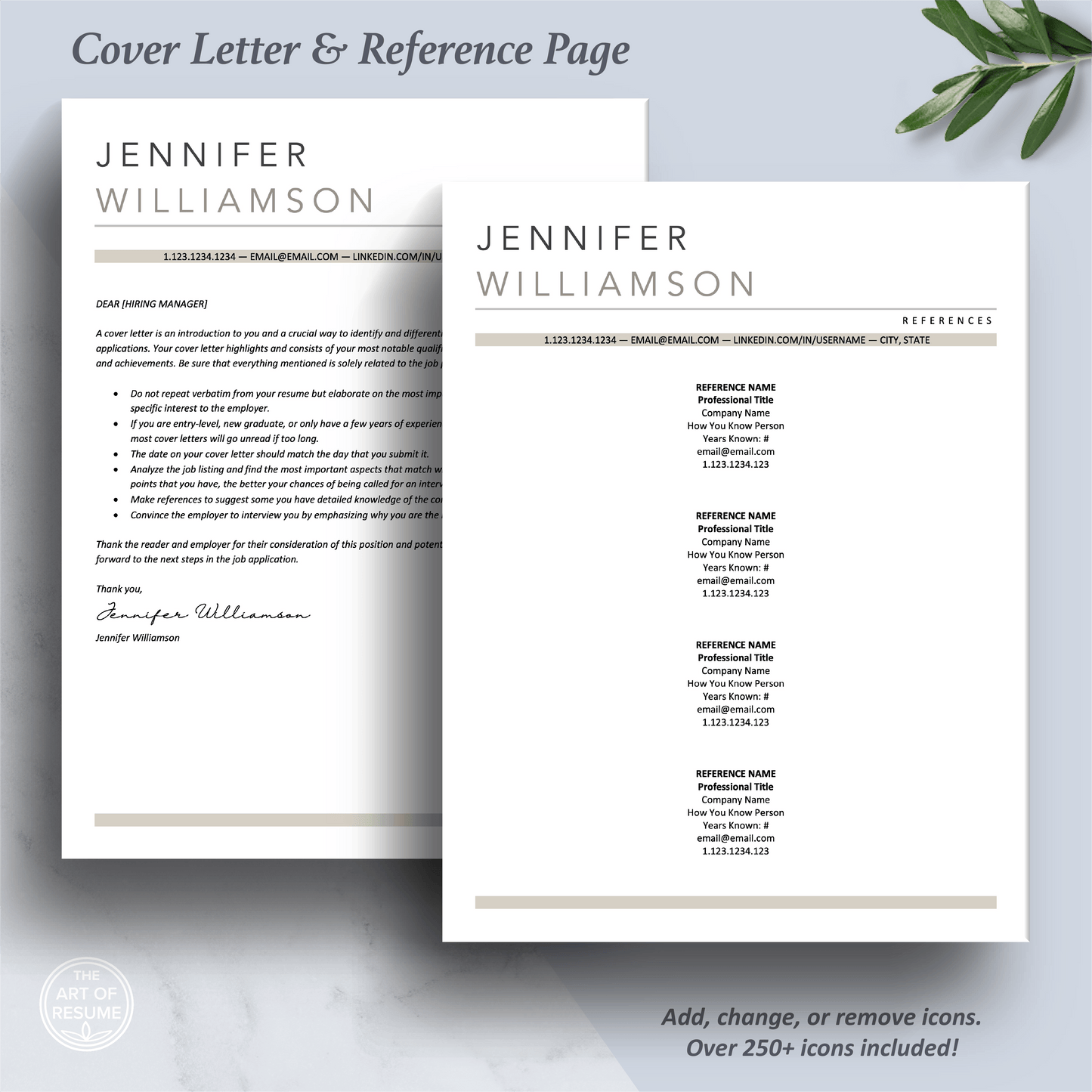 Professional Resume Bundle | ATS-Friendly Resume CV Format - The Art of Resume