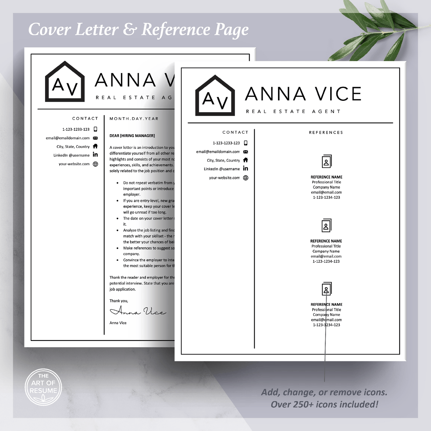 Real Estate Agent Resume Template | Realtor CV Design - The Art of Resume