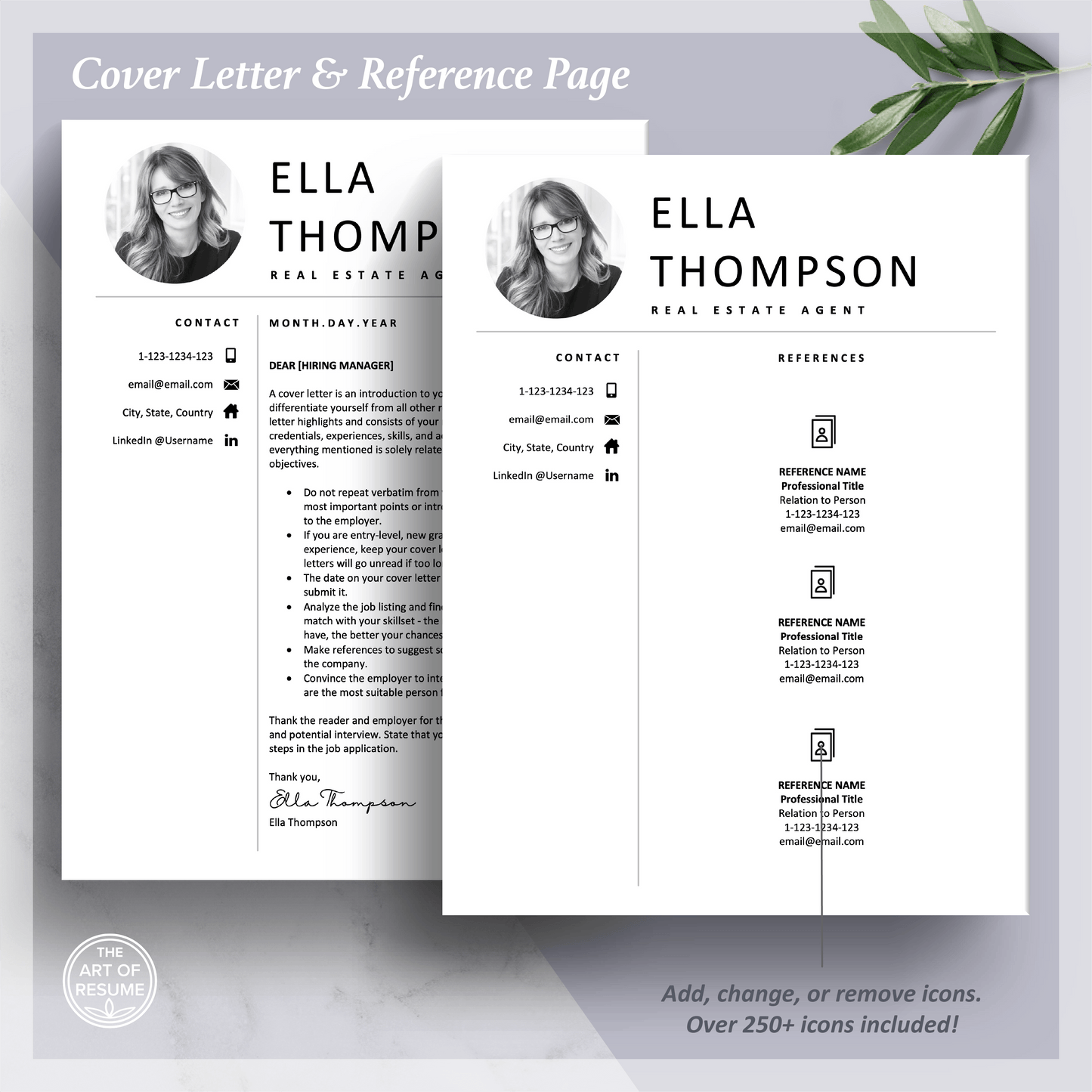 Modern Resume Bundle | Realtor, Architect - The Art of Resume