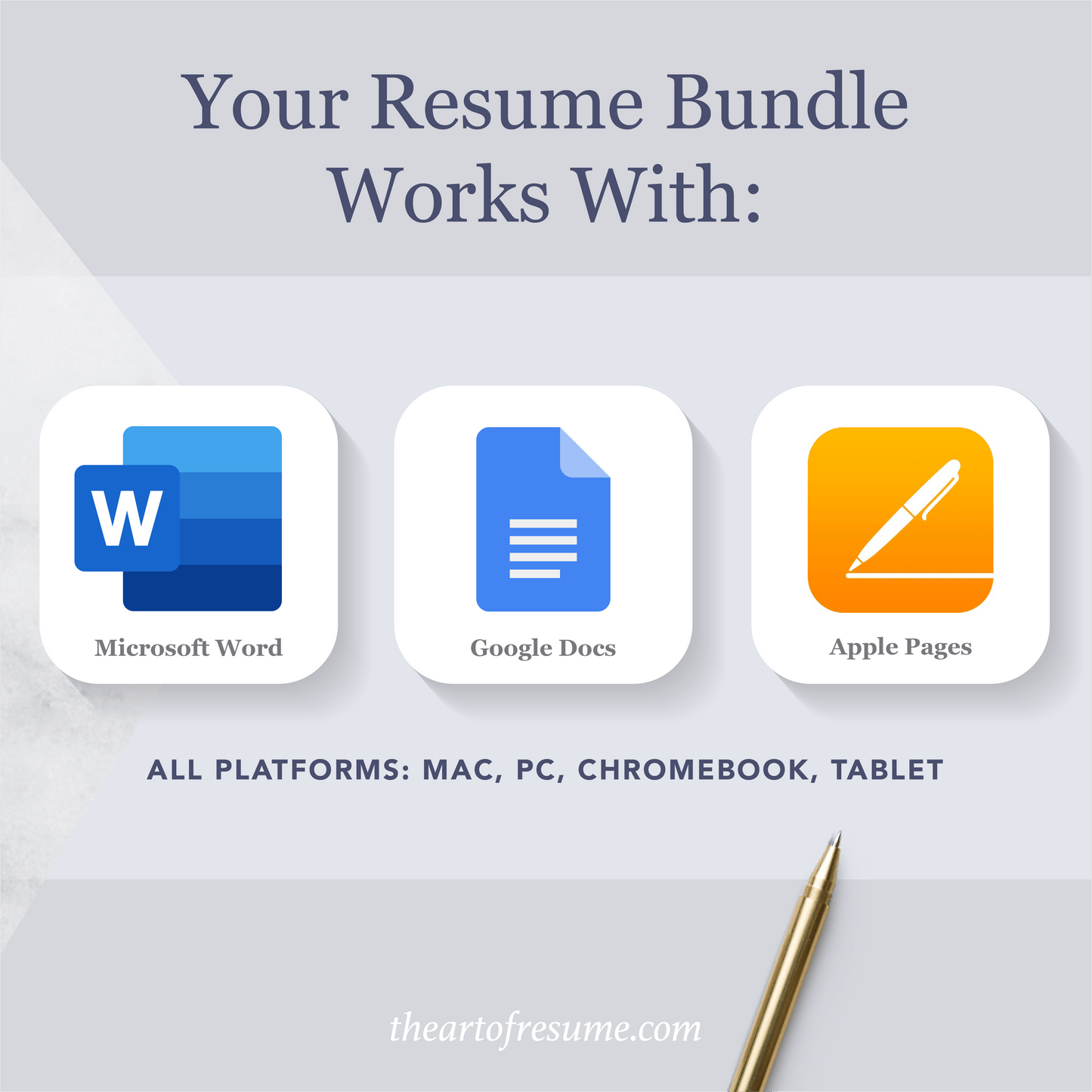 The Art of Resume Templates | Instantly Download  Custom Editable Resume CV Builder Maker on Google Docs, Microsoft Word, Apple Pages, Mac, PC, Chromebook, Tablet