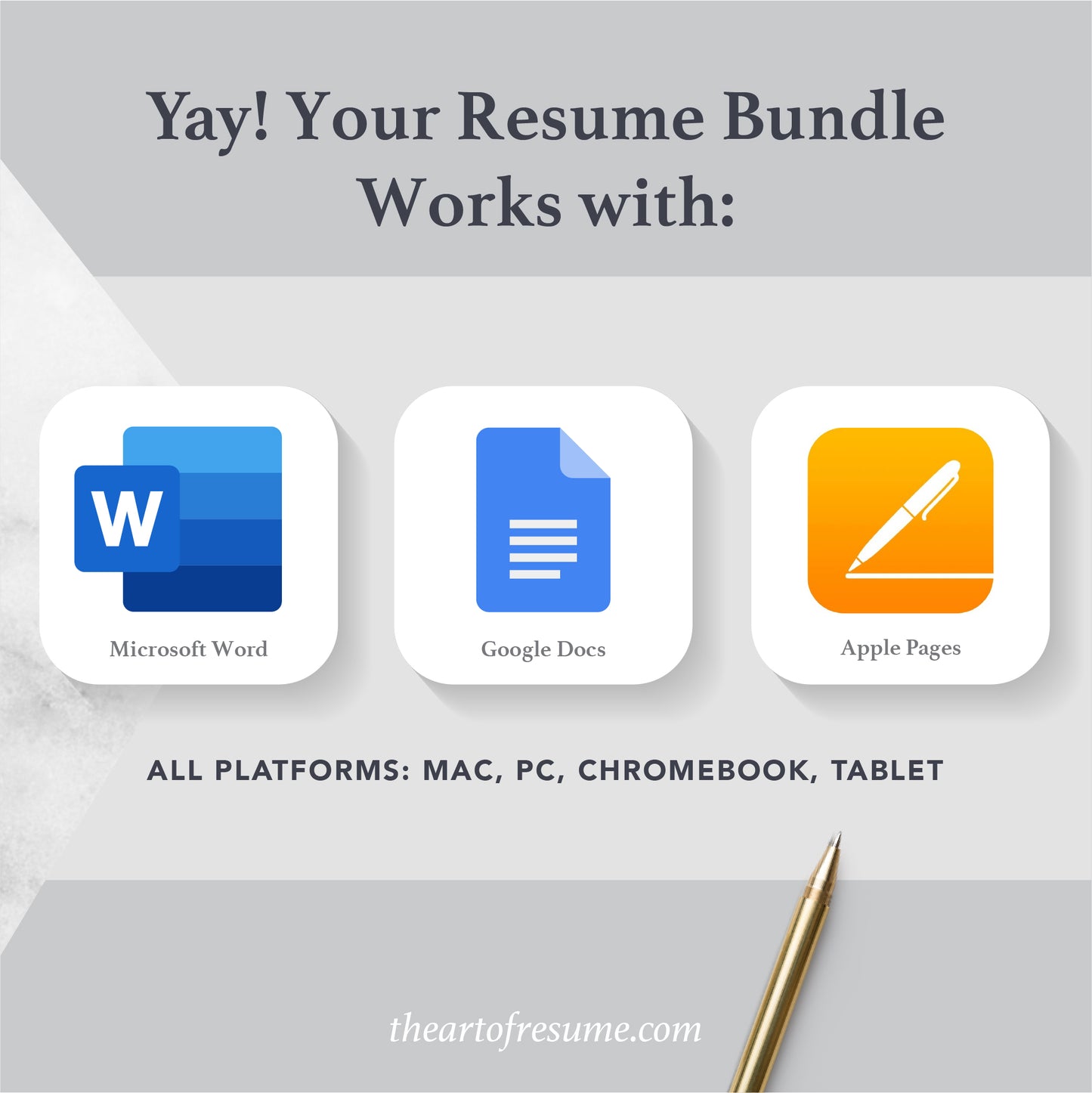 Microsoft Word, Apple Pages, Google Docs Resume Mac, PC, Chromebook, Tablet The Art of Resume, Modern Medical Nurse  Doctor Resume CV Template for RN Nurse, Resident Student, Medical Assistant, Physician with Cover Letter, Reference Page, Social Media Icons