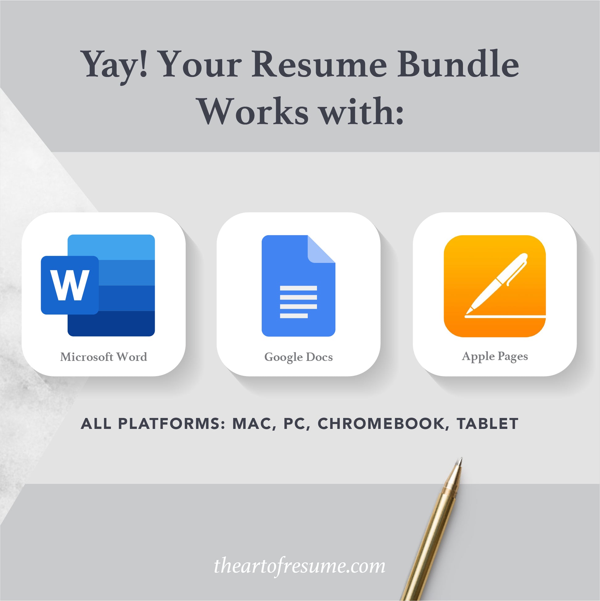 Microsoft Word, Apple Pages, Google Docs Resume Mac, PC, Chromebook, Tablet The Art of Resume, Modern Medical Nurse  Doctor Resume CV Template for RN Nurse, Resident Student, Medical Assistant, Physician with Cover Letter, Reference Page, Social Media Icons