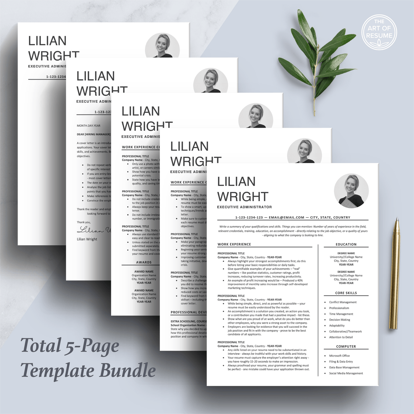Professional Resume with Photo | Modern Resume with Profile Picture - The Art of Resume