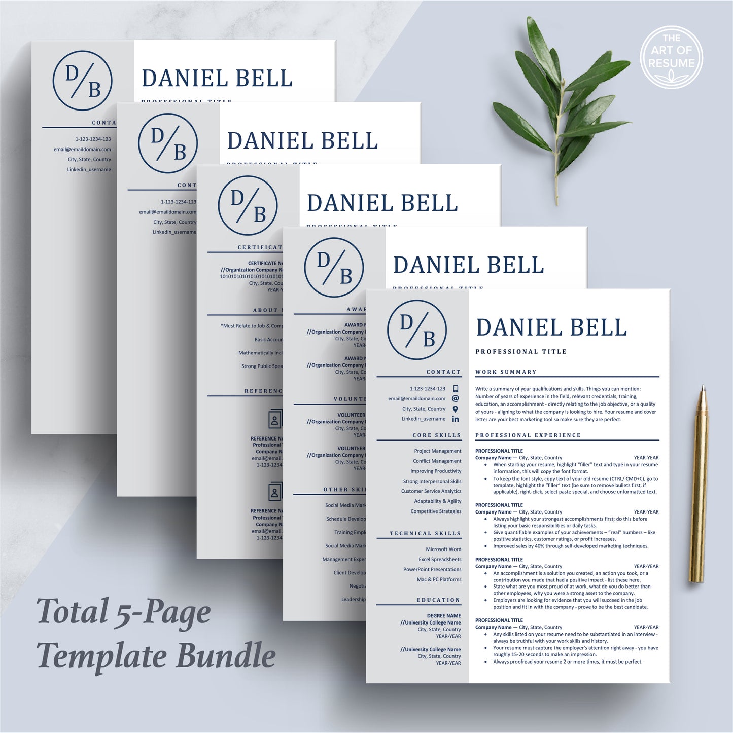 Executive Resume Design | Professional Resume CV - The Art of Resume