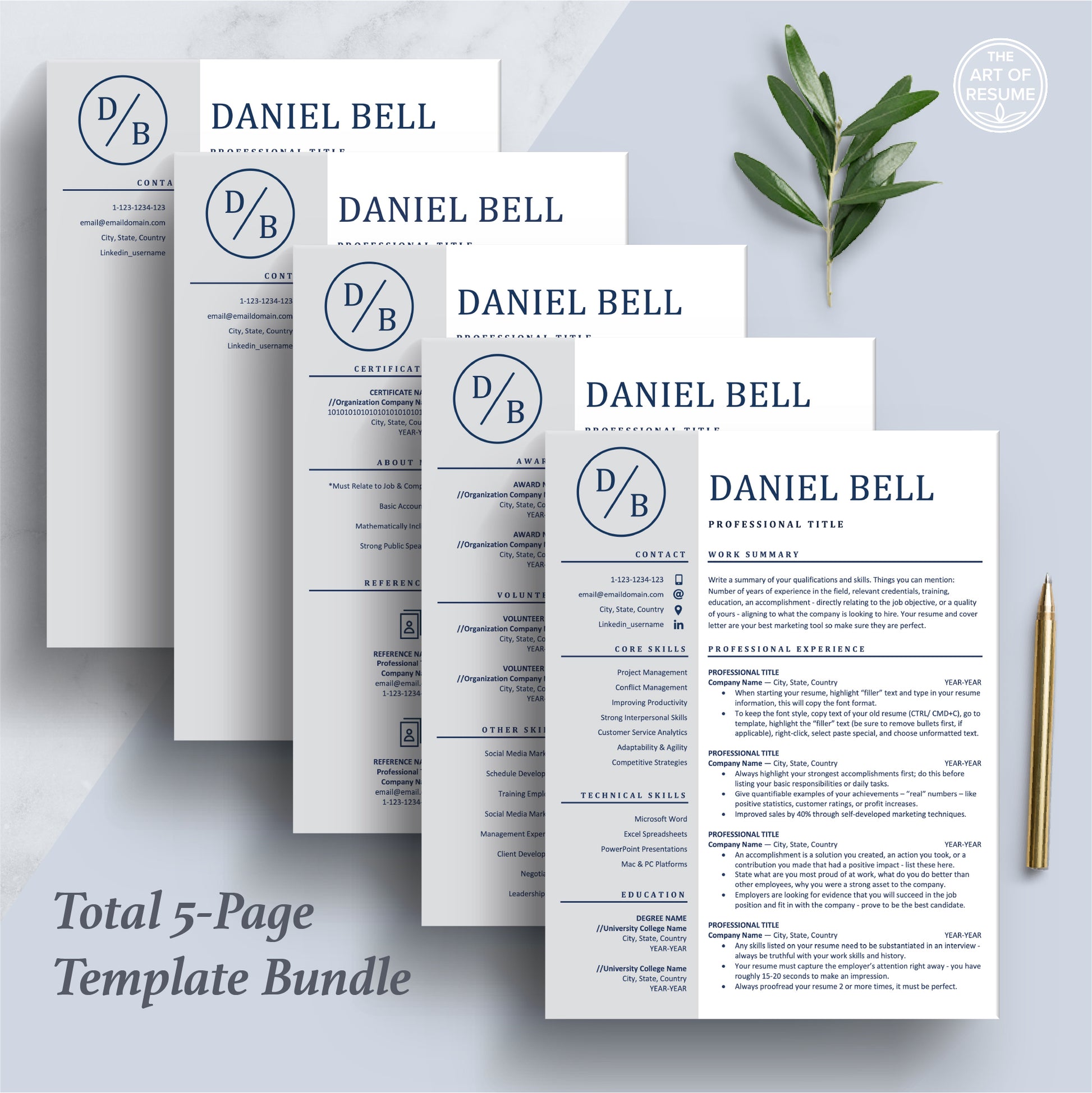 Executive Resume Design | Professional Resume CV - The Art of Resume