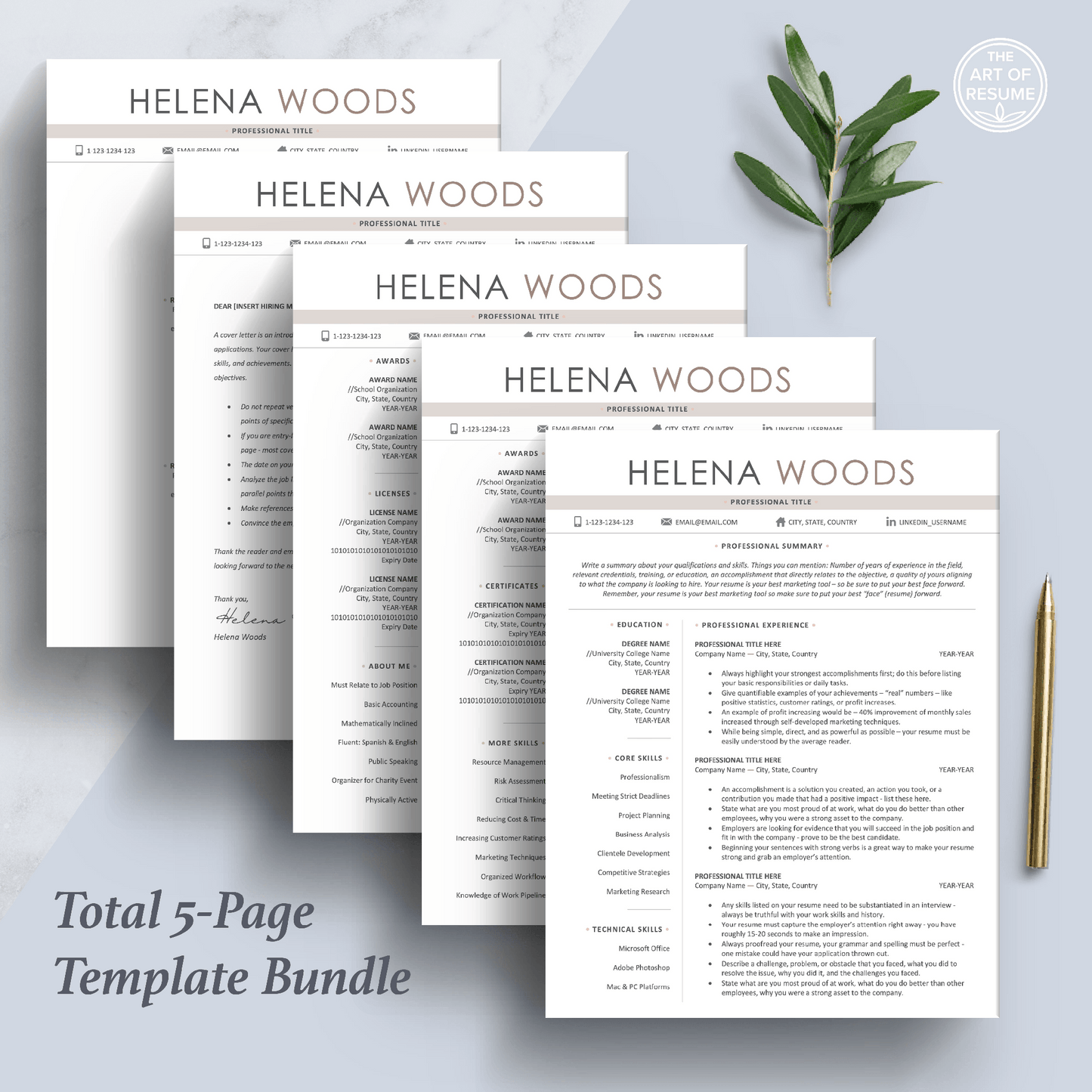 Simple Professional Resume Template | Resume Writing Guide - The Art of Resume
