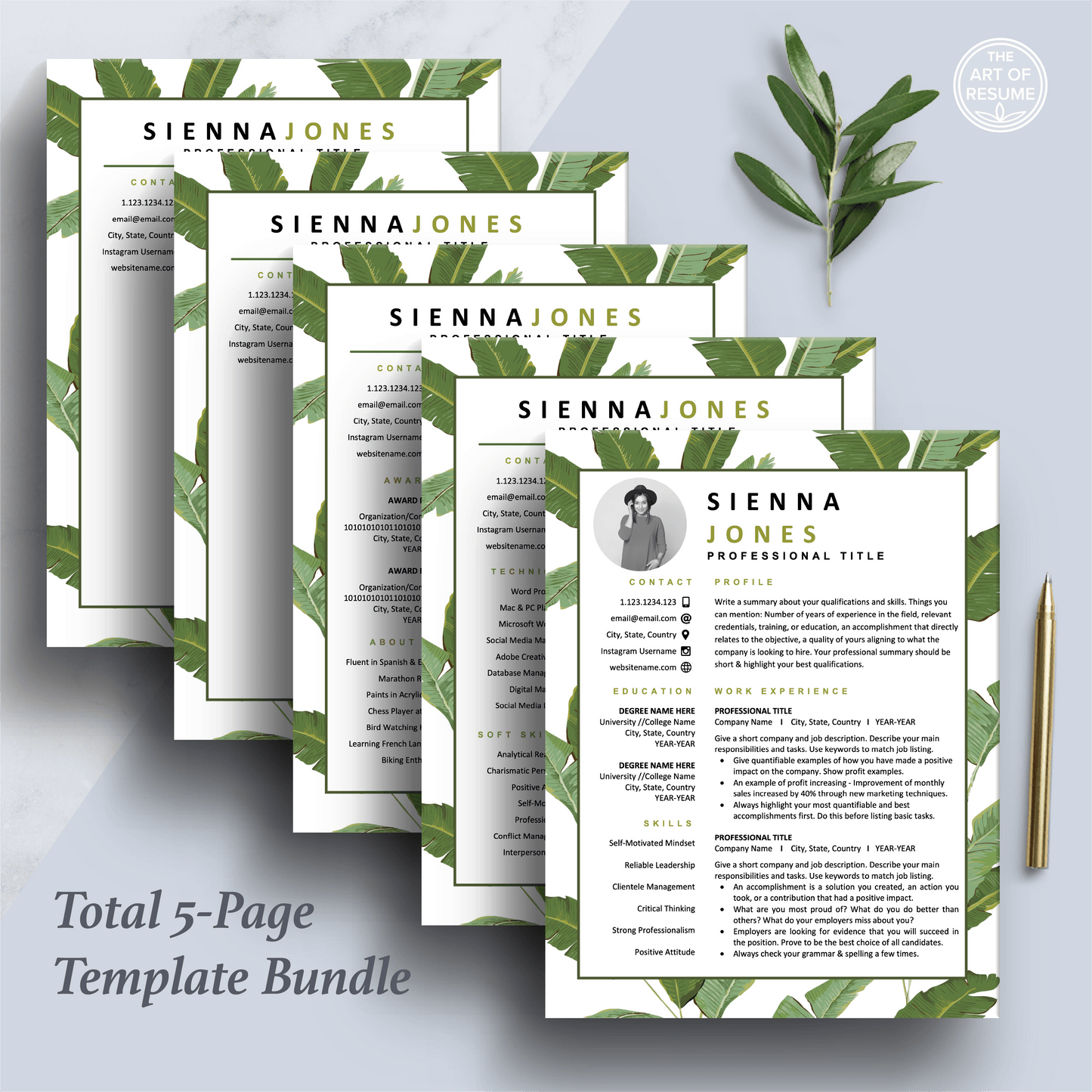 Creative Resume Builder | Resume for Fashion, Art Teacher, Florist, Interior Design - The Art of Resume