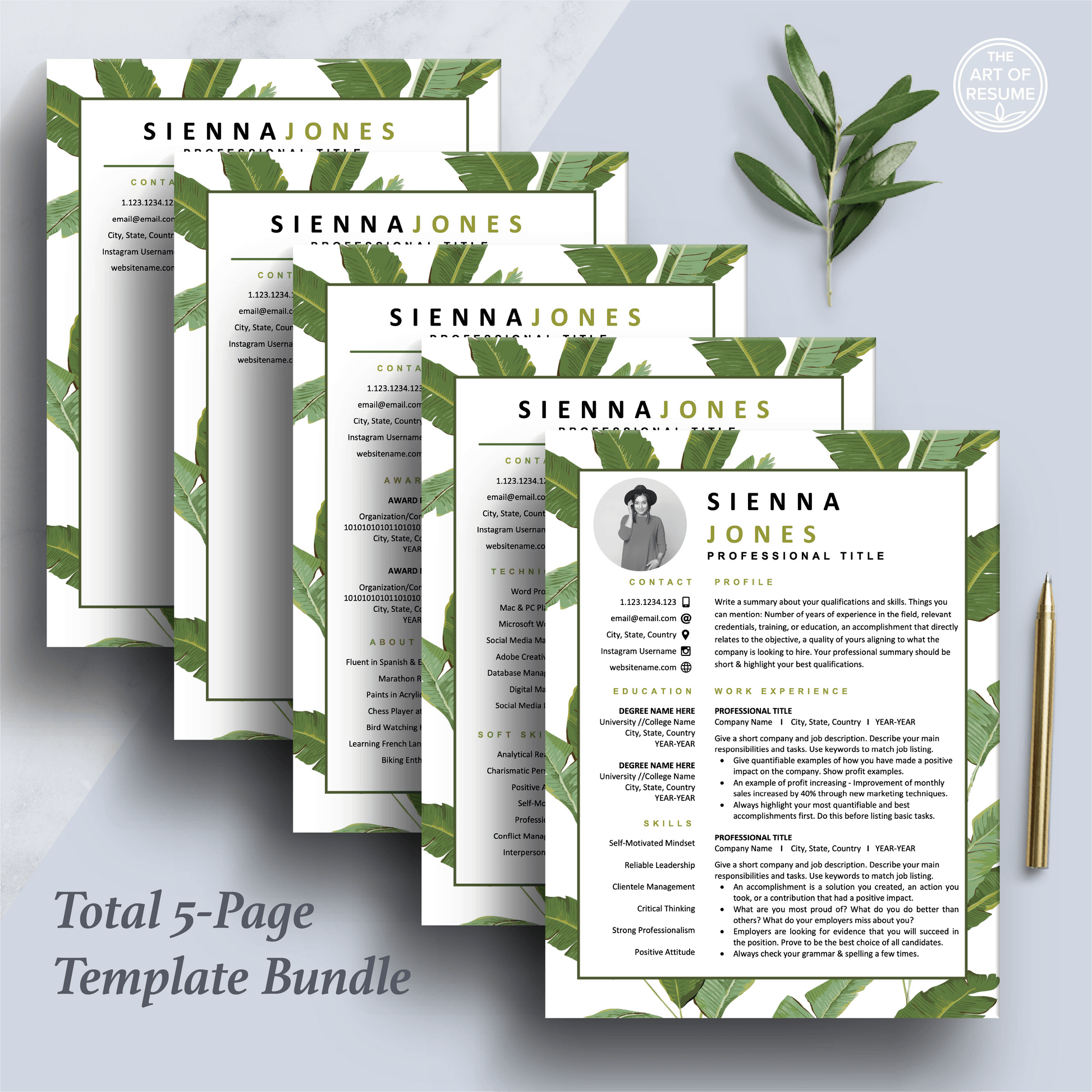 Creative Resume Builder | Resume for Fashion, Art Teacher, Florist, Interior Design - The Art of Resume