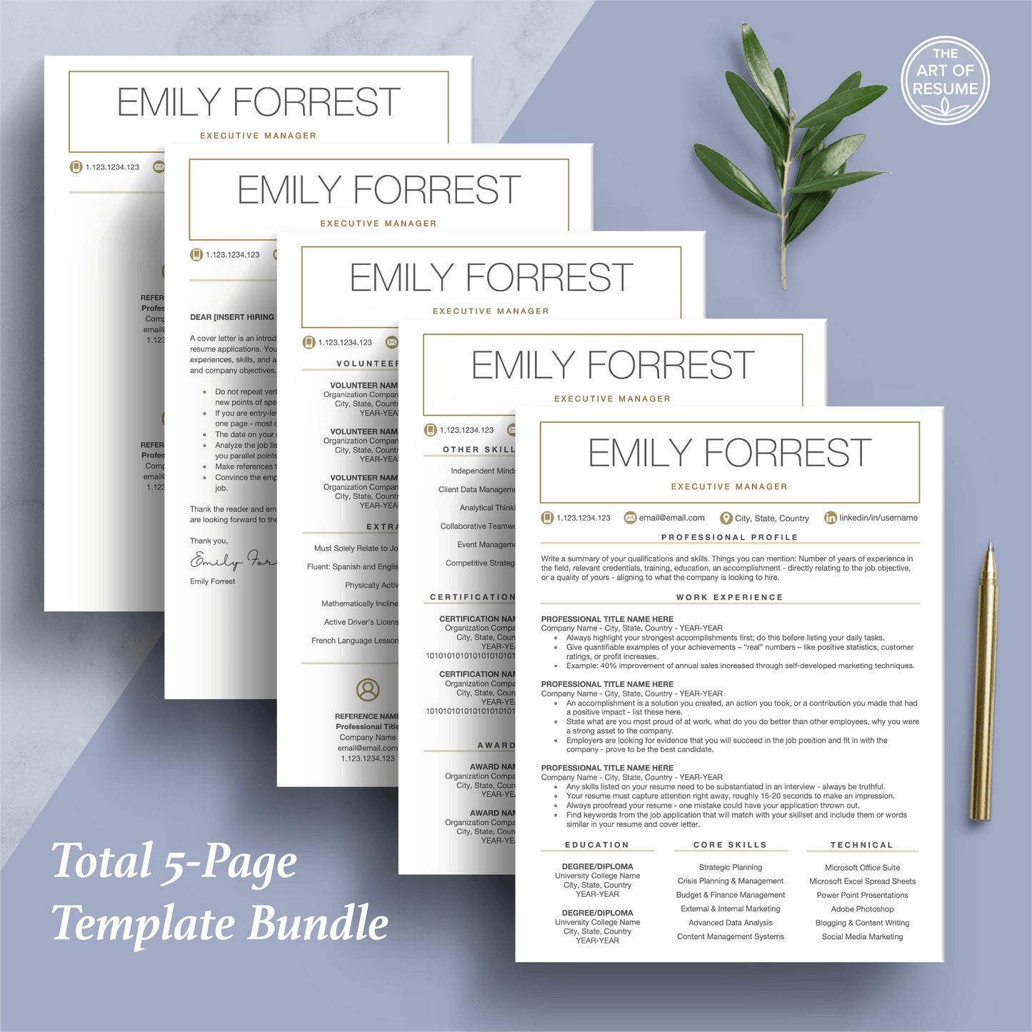 Modern Resume Templates | Professional Resume Design Download - The Art of Resume