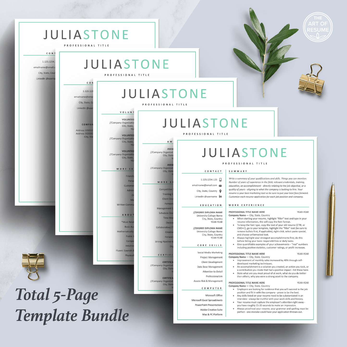 Professional Resume Templates | Free Resume Designs Included (Simple) - The Art of Resume