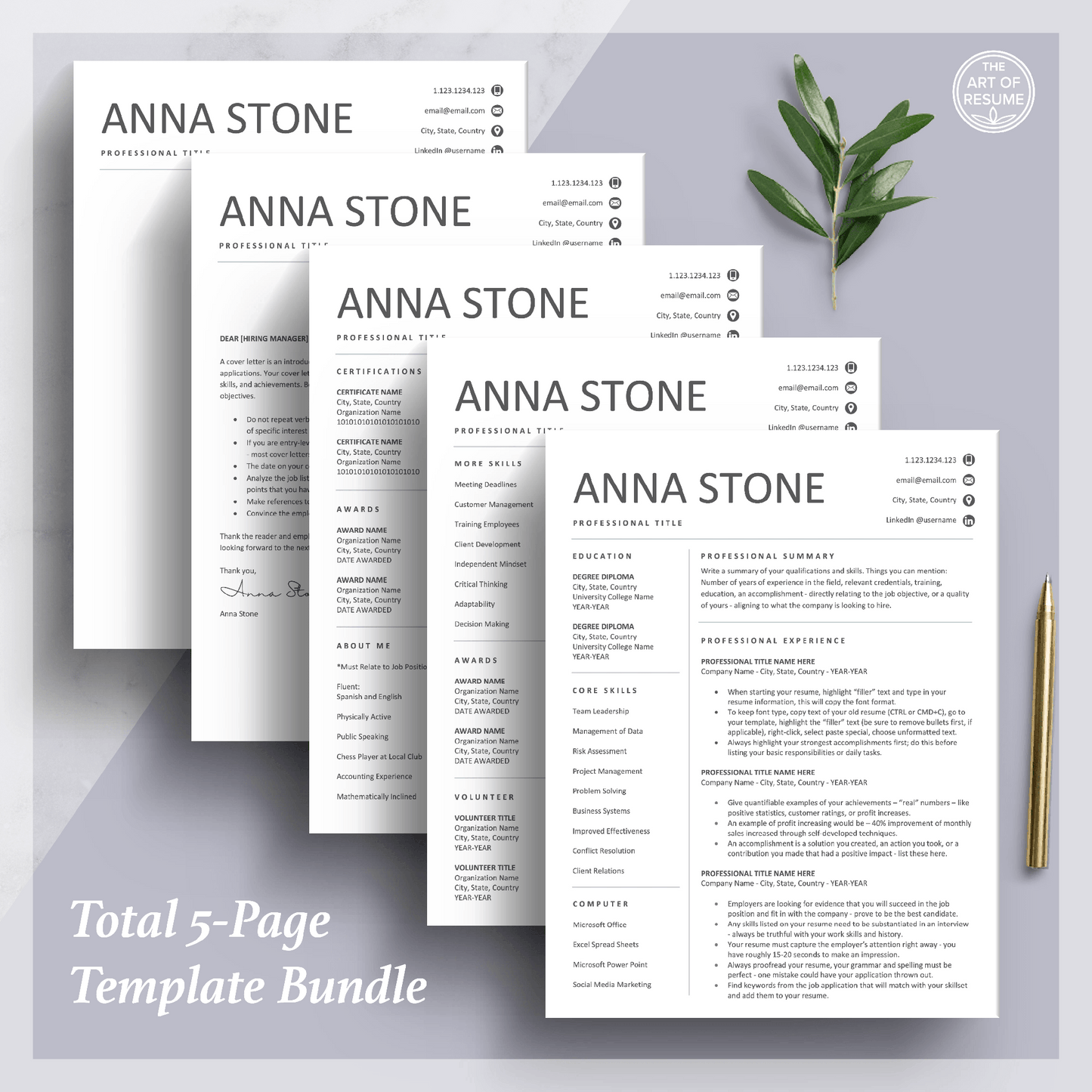 Simple Resume Design Builder | FREE Resume Writing Guide - The Art of Resume